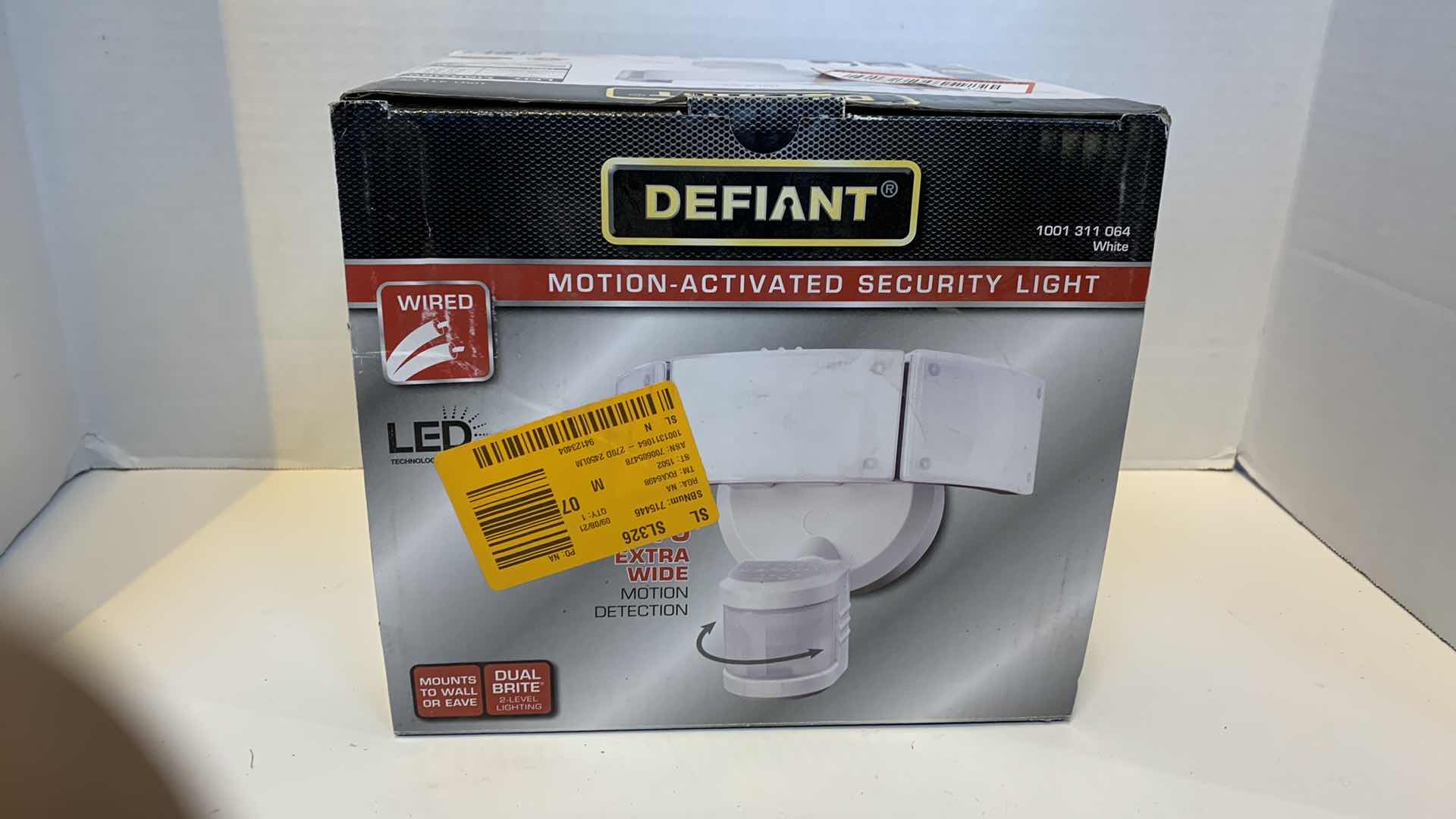 Photo 1 of DEFIANT MOTION ACTIVATED EXTRA WIDE SECURITY LIGHT WIRED 1001 311 064