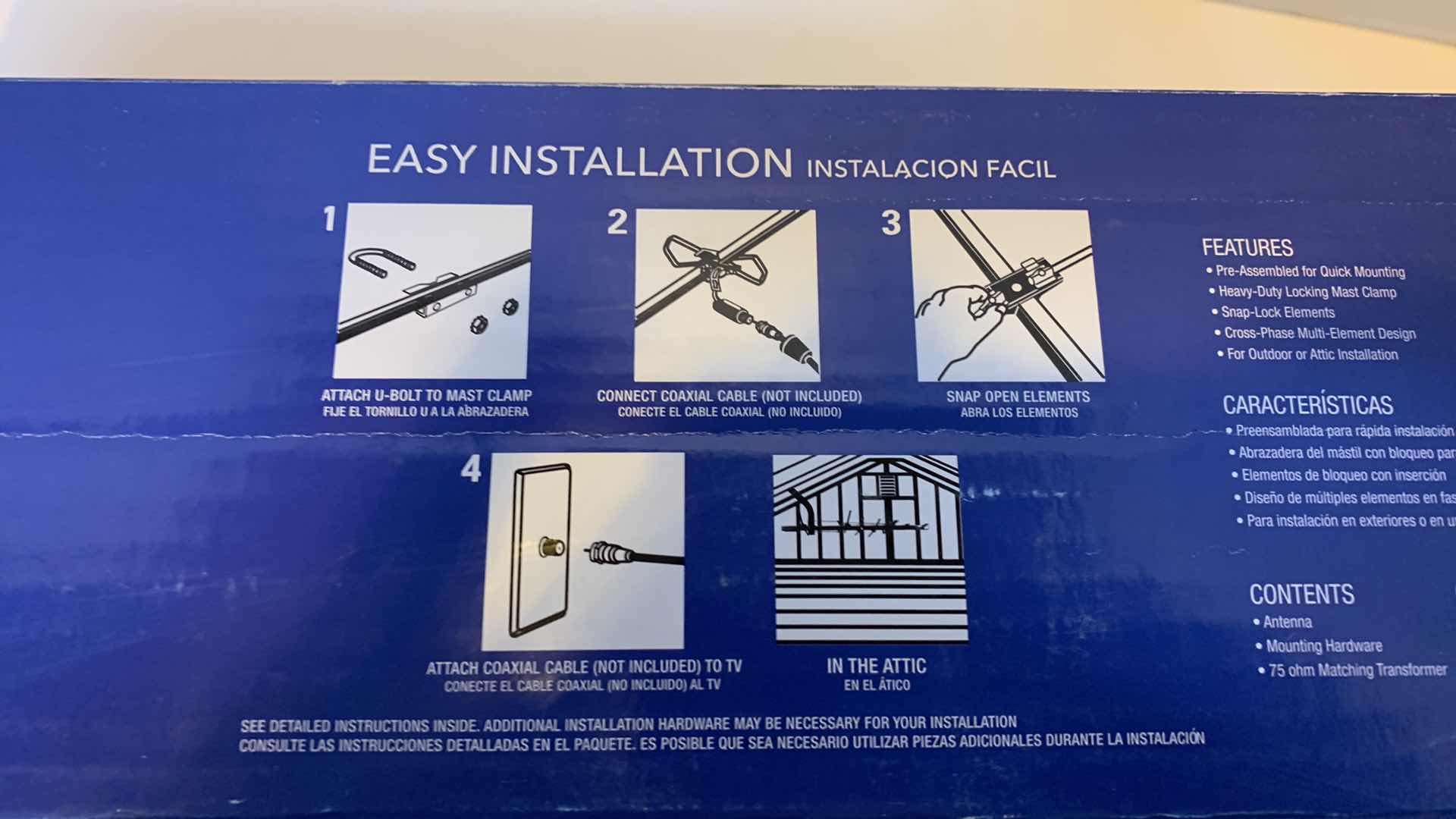 Photo 2 of RCA OUTDOOR/ATTIC ANTENNA 75 MILE RANGE 4K AND 8K COMPATIBLE