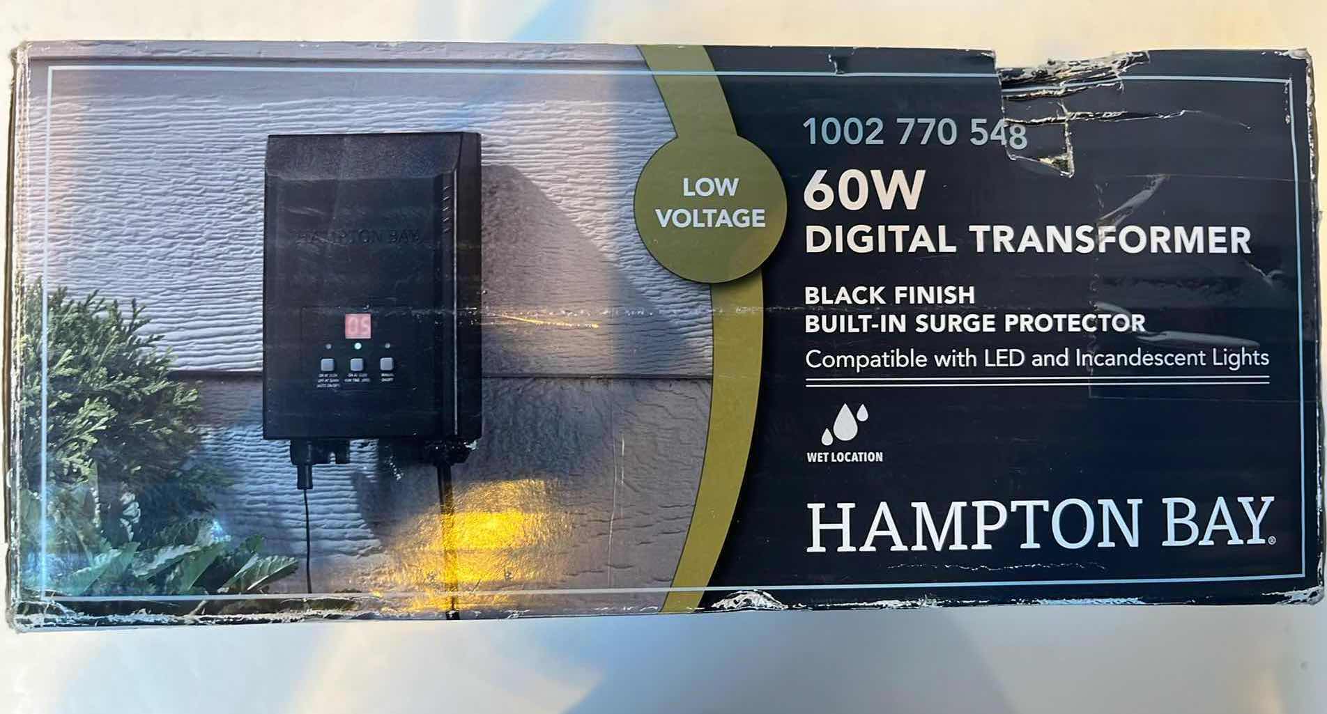 Photo 1 of HAMPTON BAY 60W DIGITAL TRANSFORMER BLACK FINISH BUILT -IN SURGE PROTECTOR