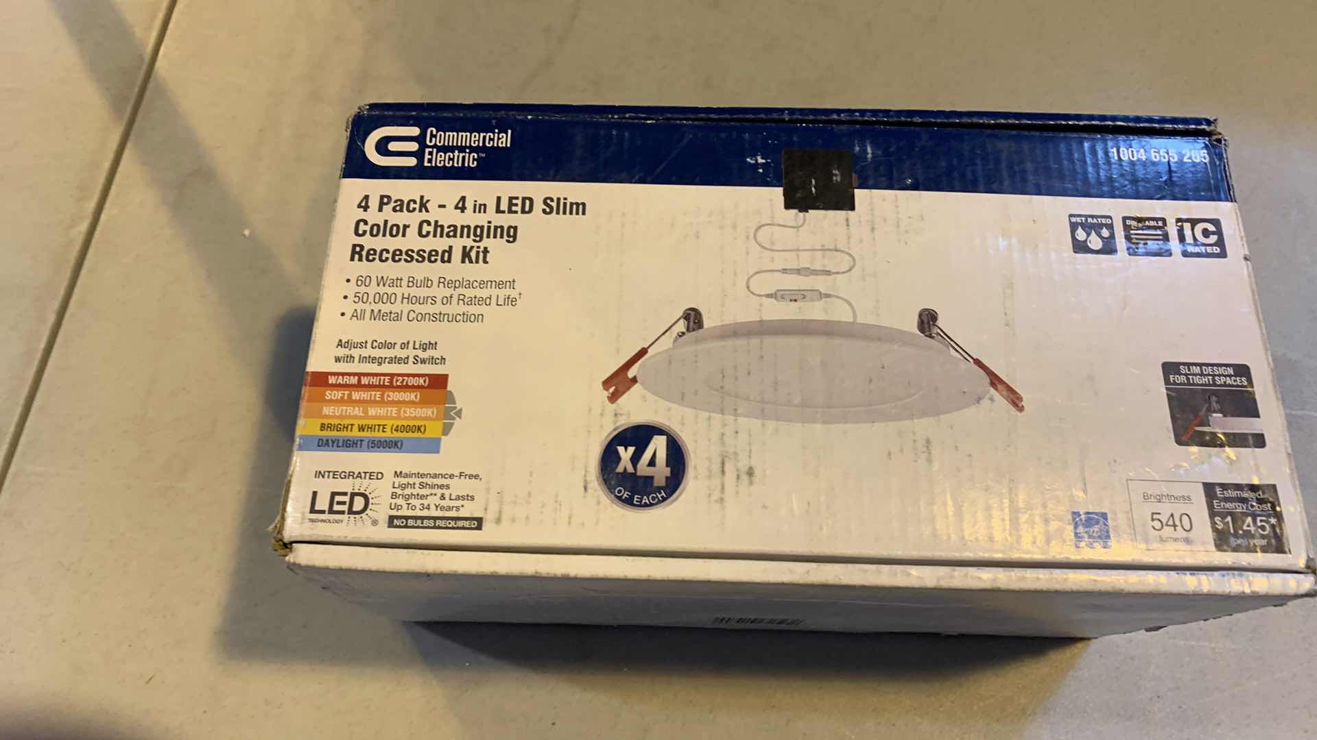 Photo 1 of 4 PACK 4” LED COLOR CHANGING RECESSED KIT