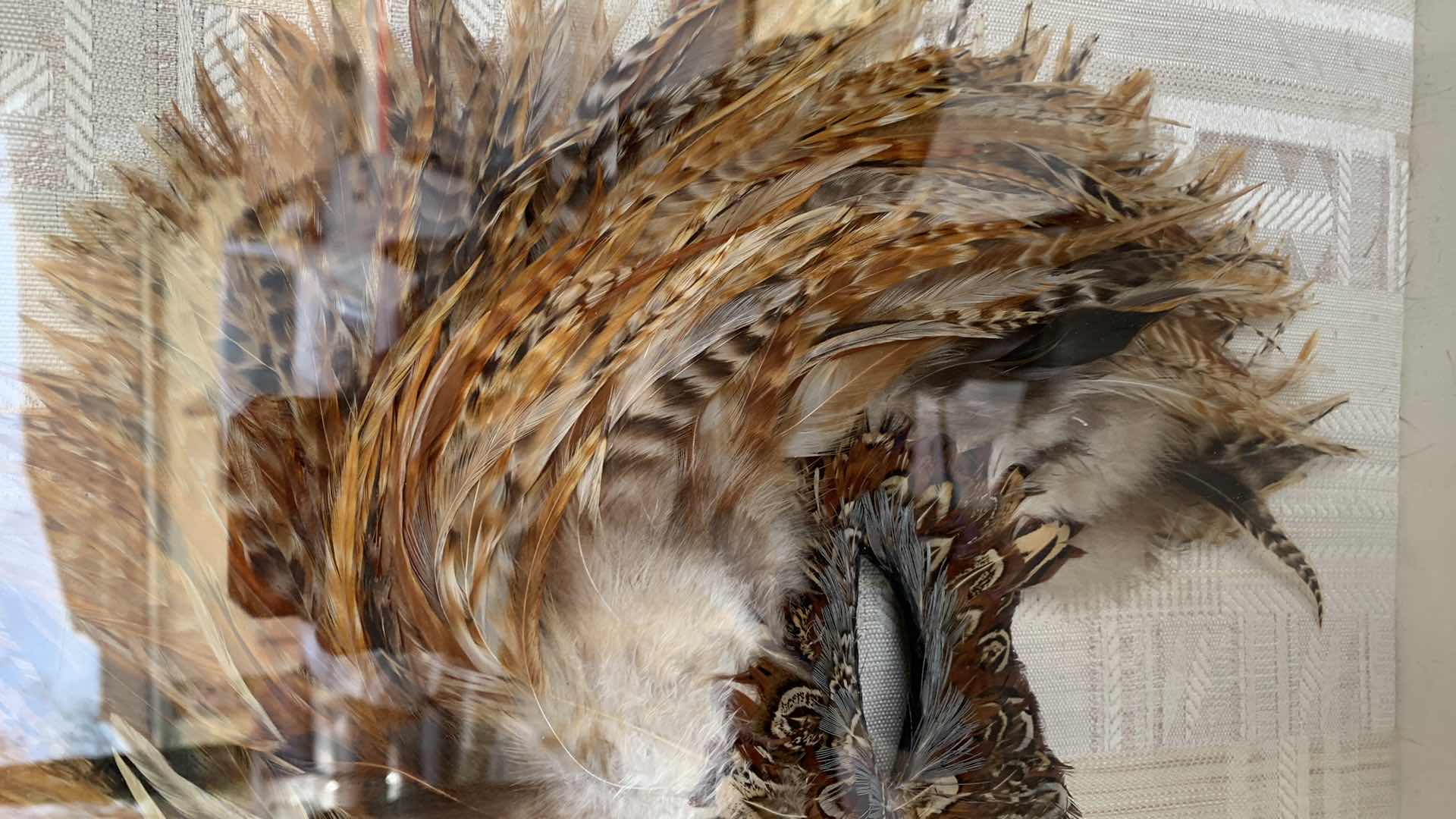 Photo 2 of LARGE VENETIAN CARNIVAL MASK WITH REAL FEATHERS 23” X 6” H 20”