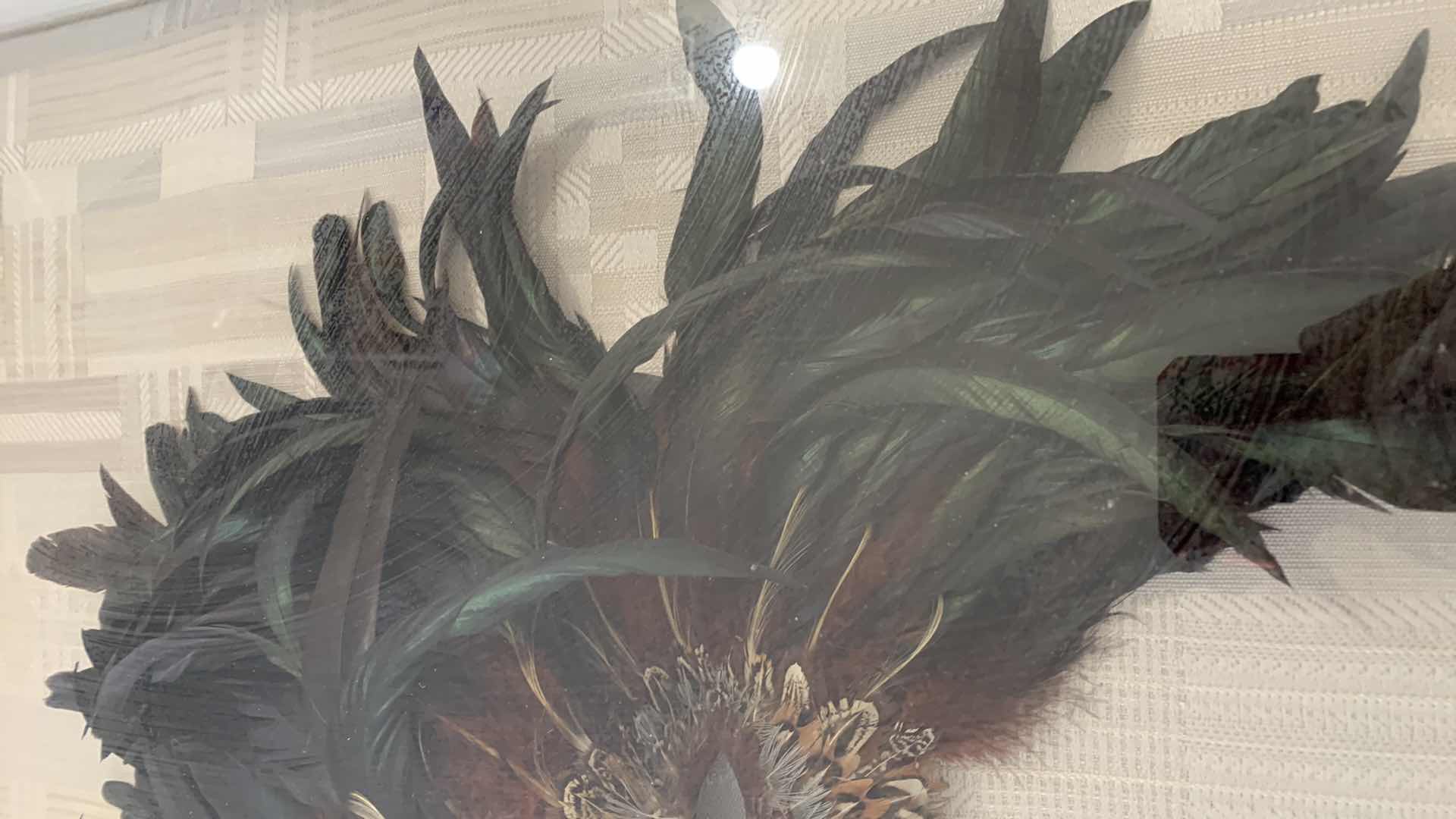 Photo 4 of LARGE VENETIAN CARNIVAL MASK WITH REAL FEATHERS 30” X 6” H 30”