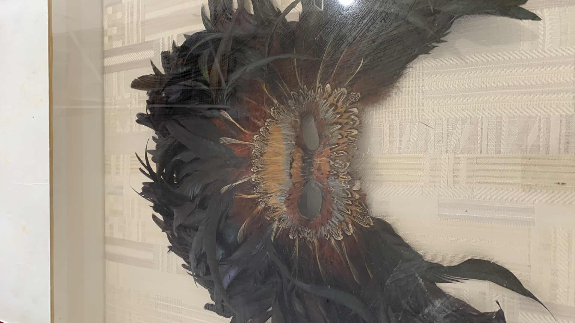 Photo 2 of LARGE VENETIAN CARNIVAL MASK WITH REAL FEATHERS 30” X 6” H 30”