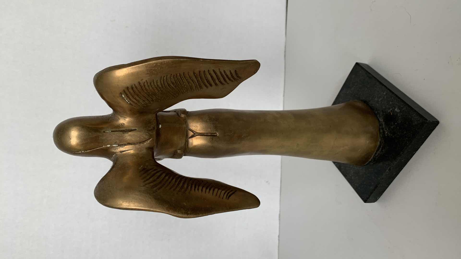 Photo 2 of BRASS ANGEL HOLDING CHILD 12” TALL