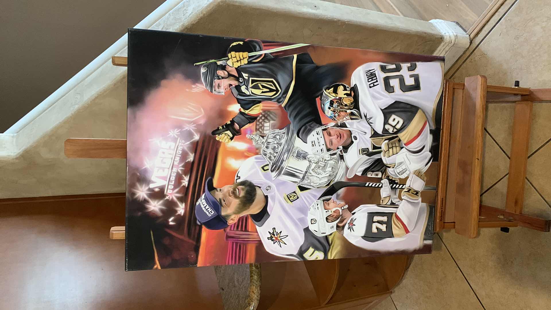 Photo 1 of GOLDEN KNIGHTS "KNIGHTS TO REMEMBER" 2018 FINALS RUN LIMITED EDITION GICLEE ON CANVAS 24” X 36”