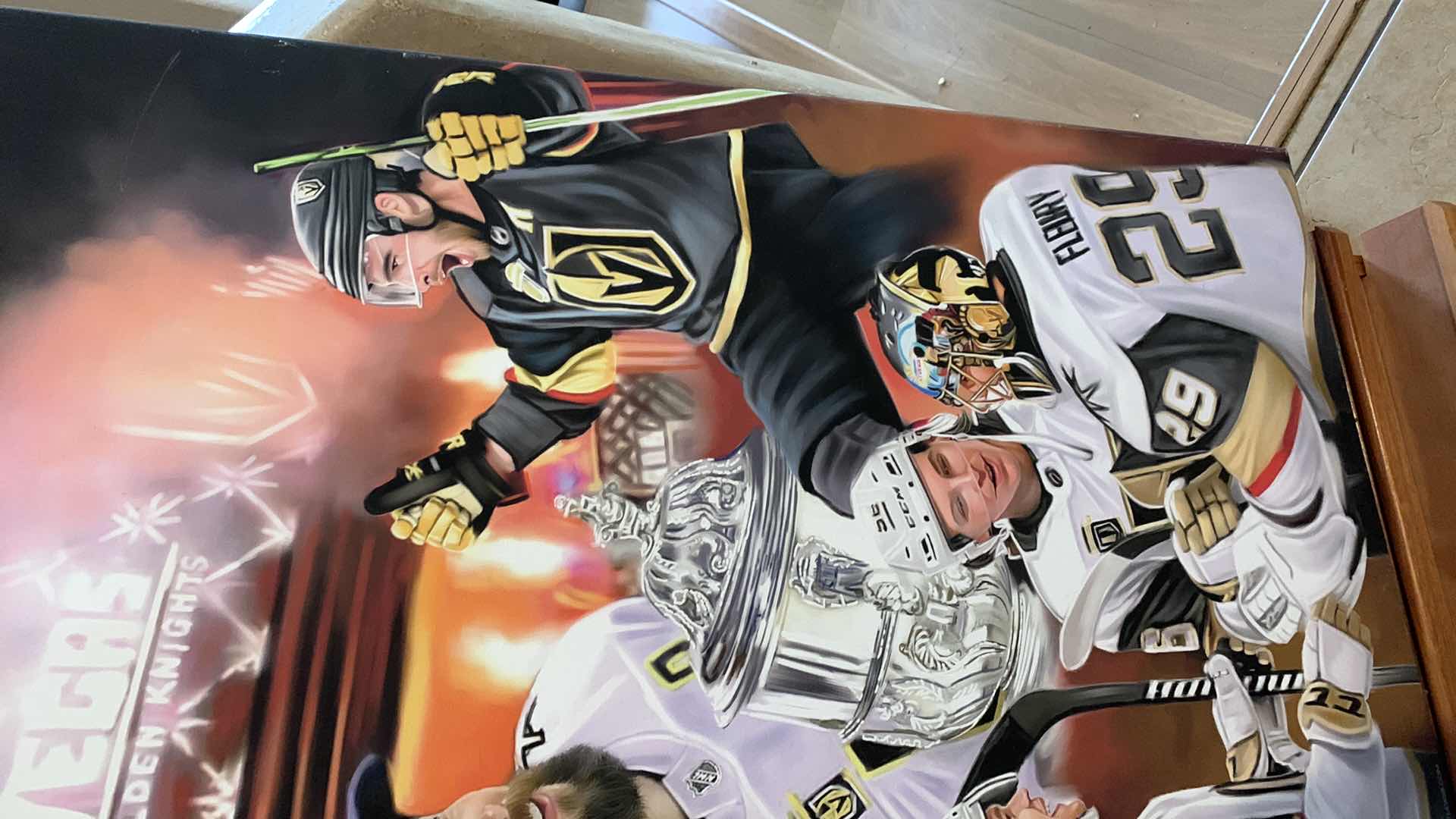 Photo 3 of GOLDEN KNIGHTS "KNIGHTS TO REMEMBER" 2018 FINALS RUN LIMITED EDITION GICLEE ON CANVAS 24” X 36”