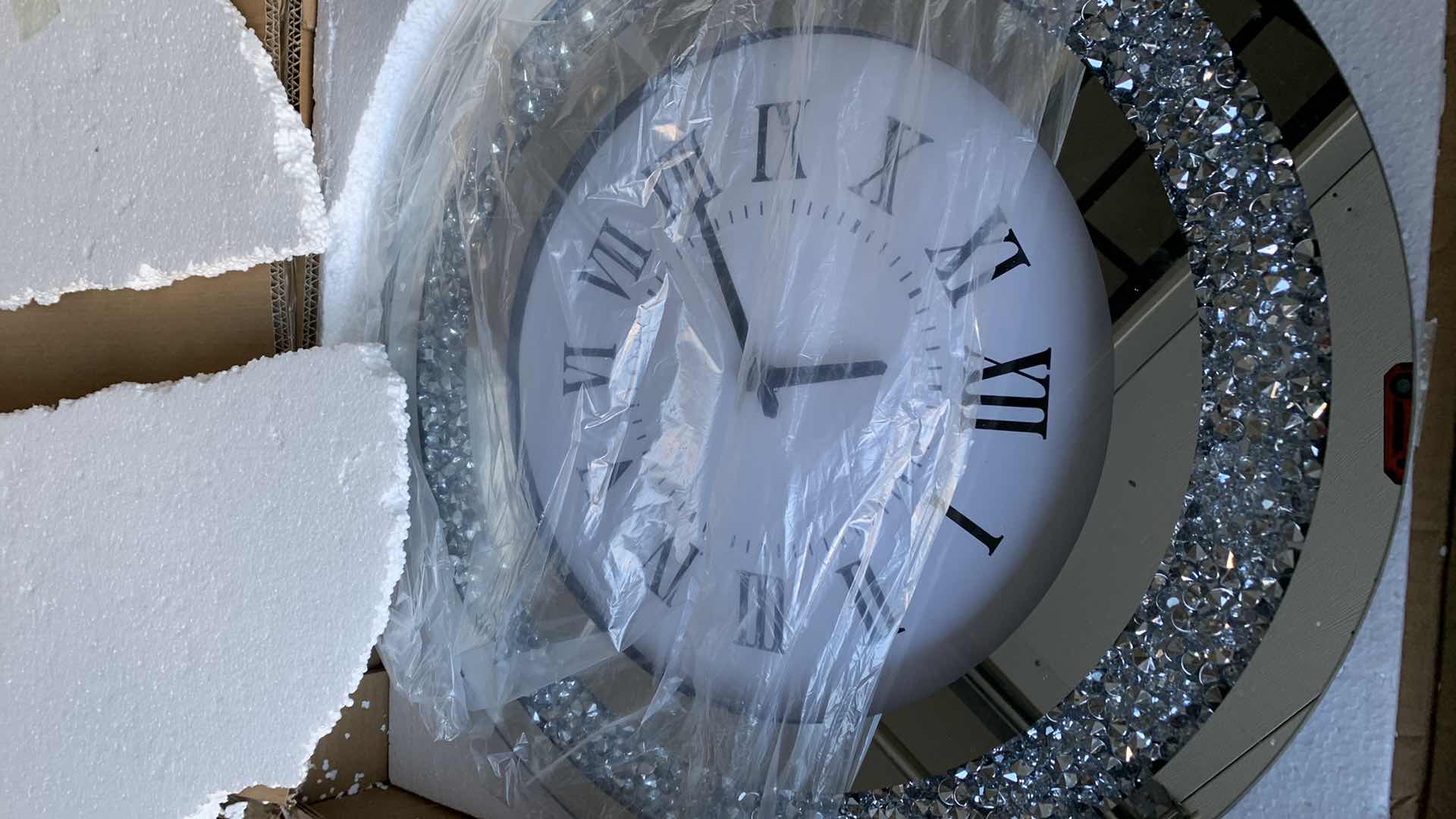 Photo 4 of CRYSTAL INSPIRED WALL CLOCK 20” CIRCUMFERENCE