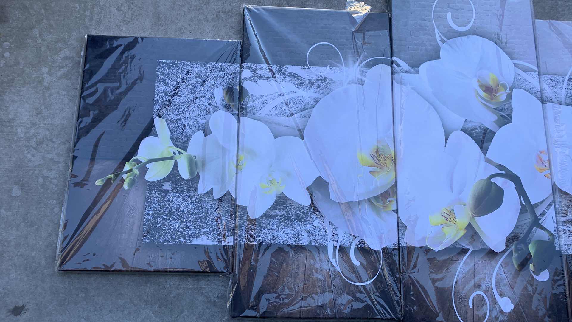 Photo 2 of FIVE PIECE ORCHID AND INSPIRED WALL ART  40” X 80” TOTAL SIZE