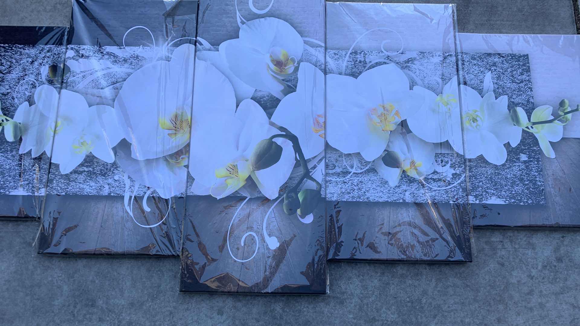 Photo 3 of FIVE PIECE ORCHID AND INSPIRED WALL ART  40” X 80” TOTAL SIZE