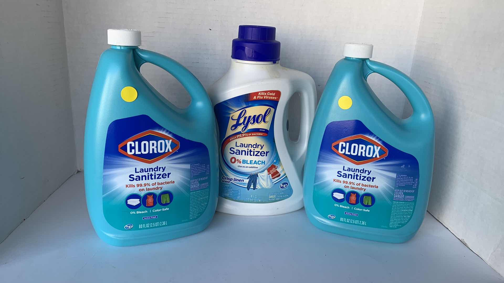 Photo 1 of THREE LAUNDRY SANITIZER’S: CLOROX AND LYSOL
