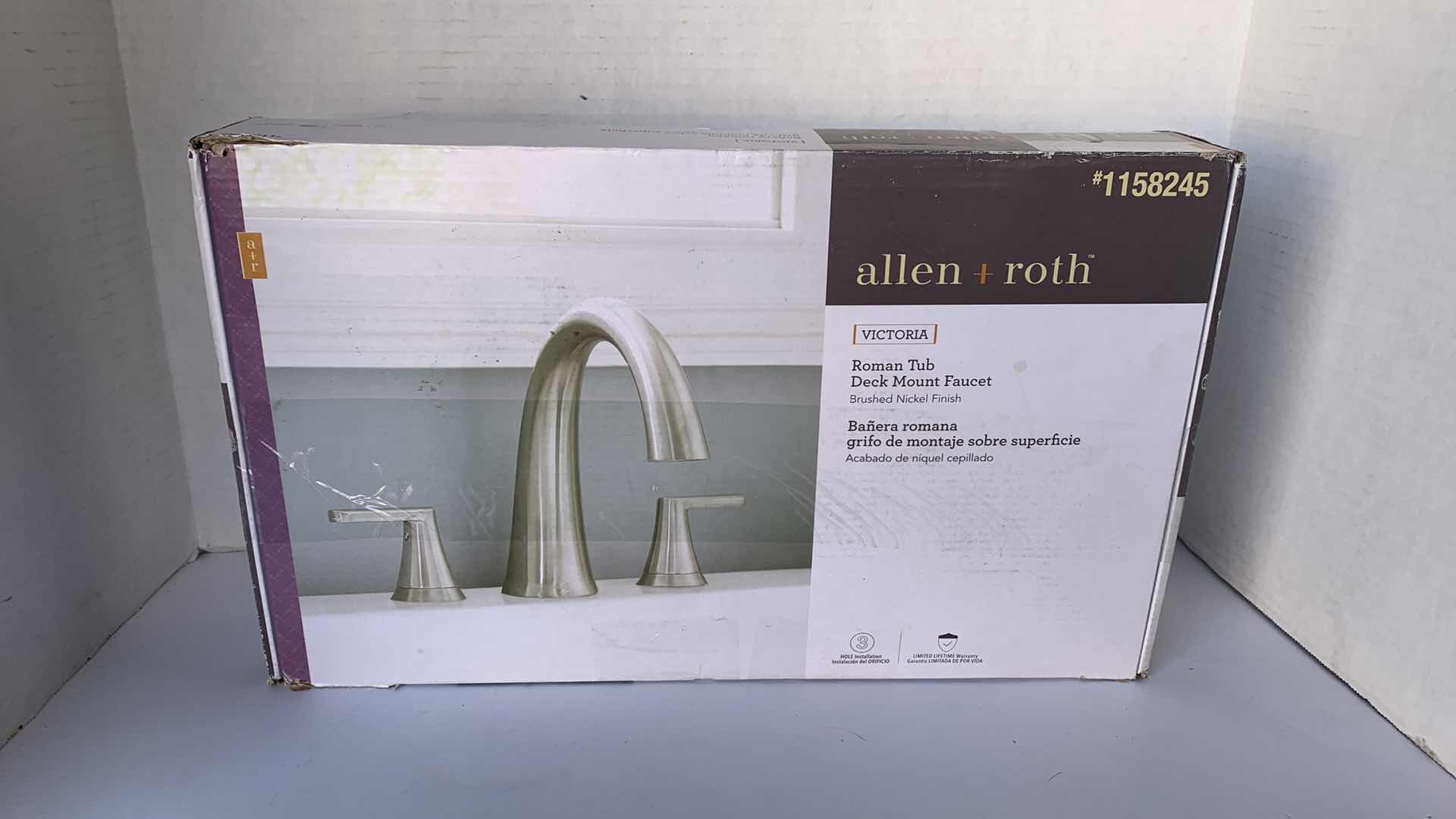 Photo 1 of ALLEN AND ROTH VICTORIA ROMAN TUB DECK MOUNT FAUCET BRUSHED NICKEL FINISH