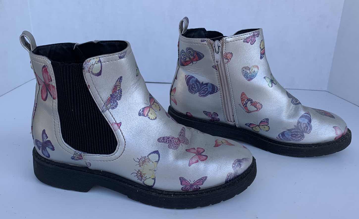 Photo 1 of LADIES SIZE 4 WINTER BOOTIES, BUTTERFLY PRINT