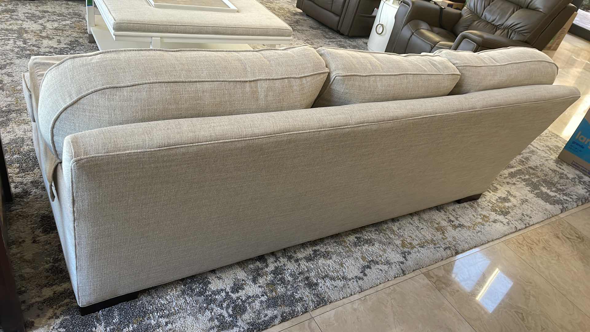 Photo 2 of TAYLOR MADE SOFA BY TAYLOR KING ATTACHED BACK CUSHIONS LAMSON LINEN FINISH FABRIC 87” X 40”