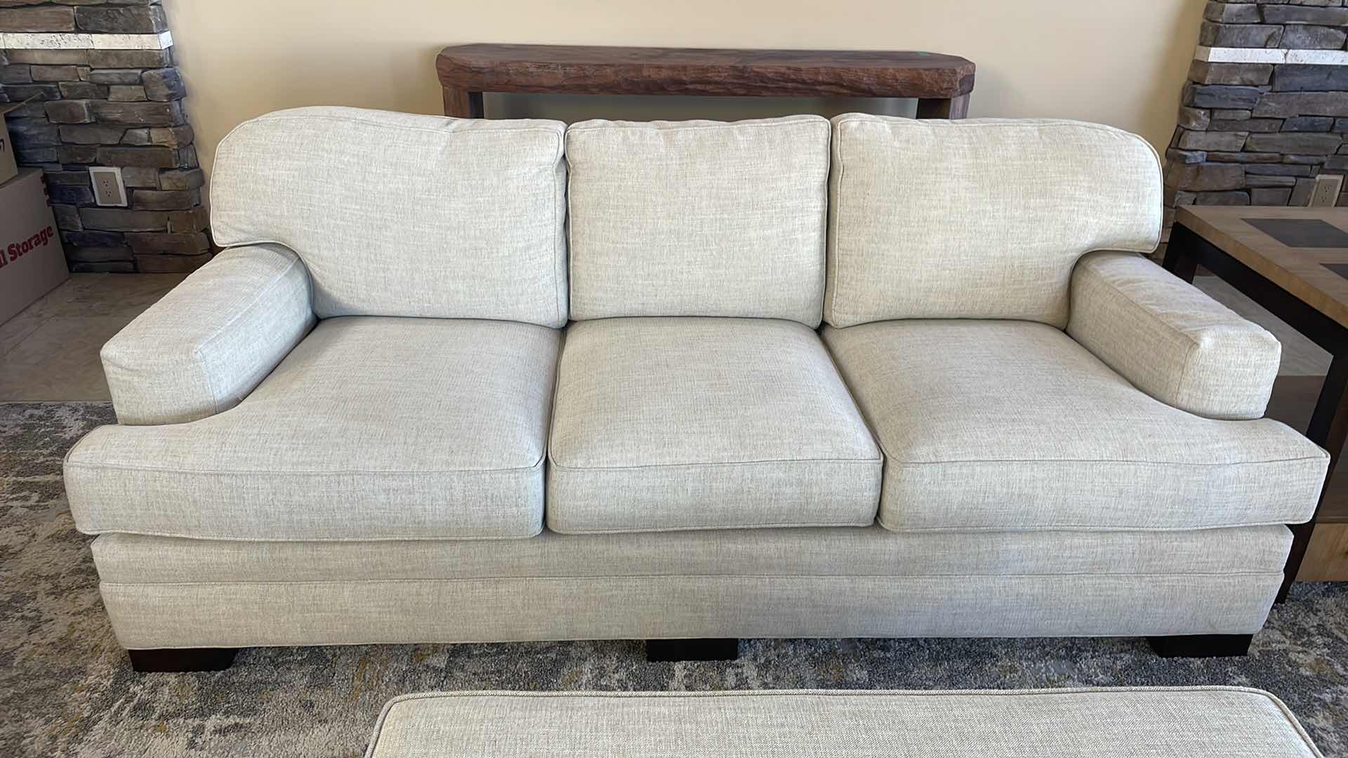 Photo 1 of TAYLOR MADE SOFA BY TAYLOR KING ATTACHED BACK CUSHIONS LAMSON LINEN FINISH FABRIC 87” X 40”
