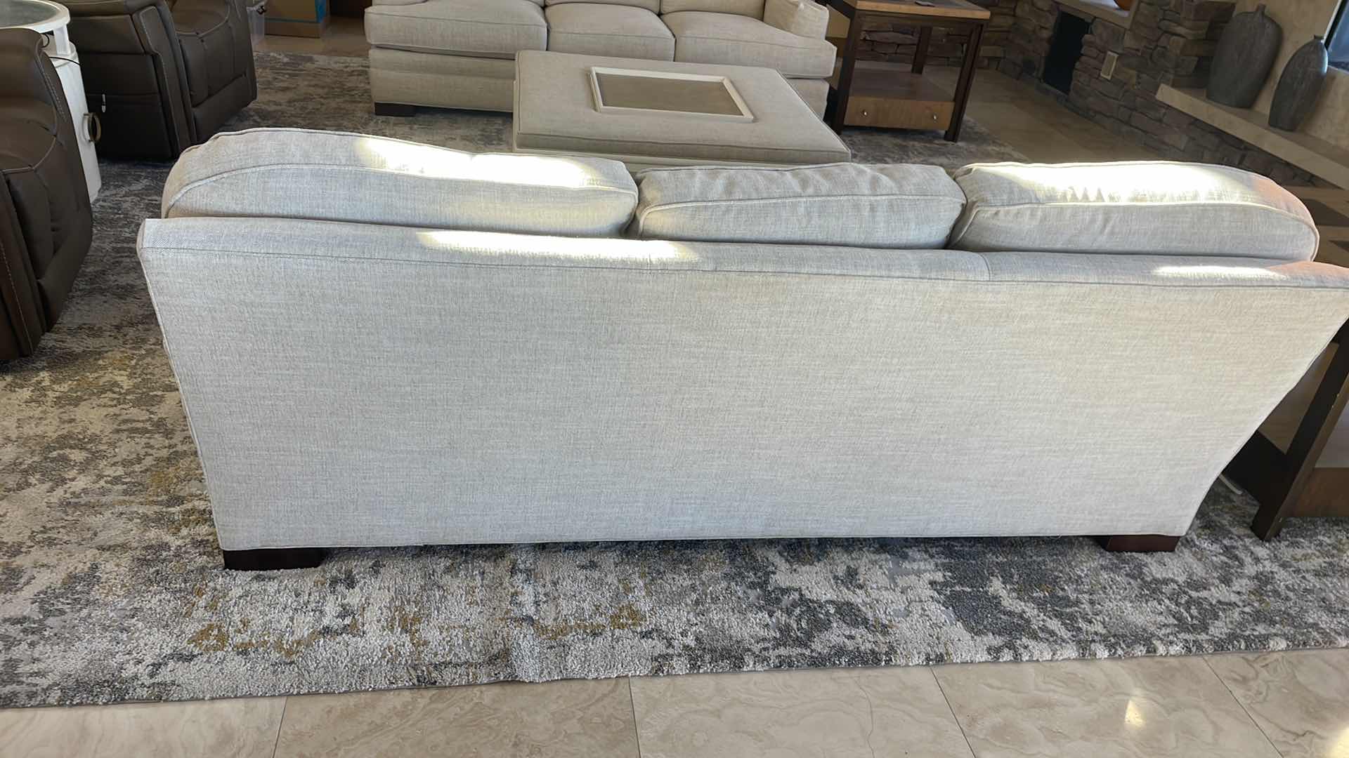Photo 4 of TAYLOR MADE SOFA BY TAYLOR KING ATTACHED BACK CUSHIONS LAMSON LINEN FINISH FABRIC 87” X 40”