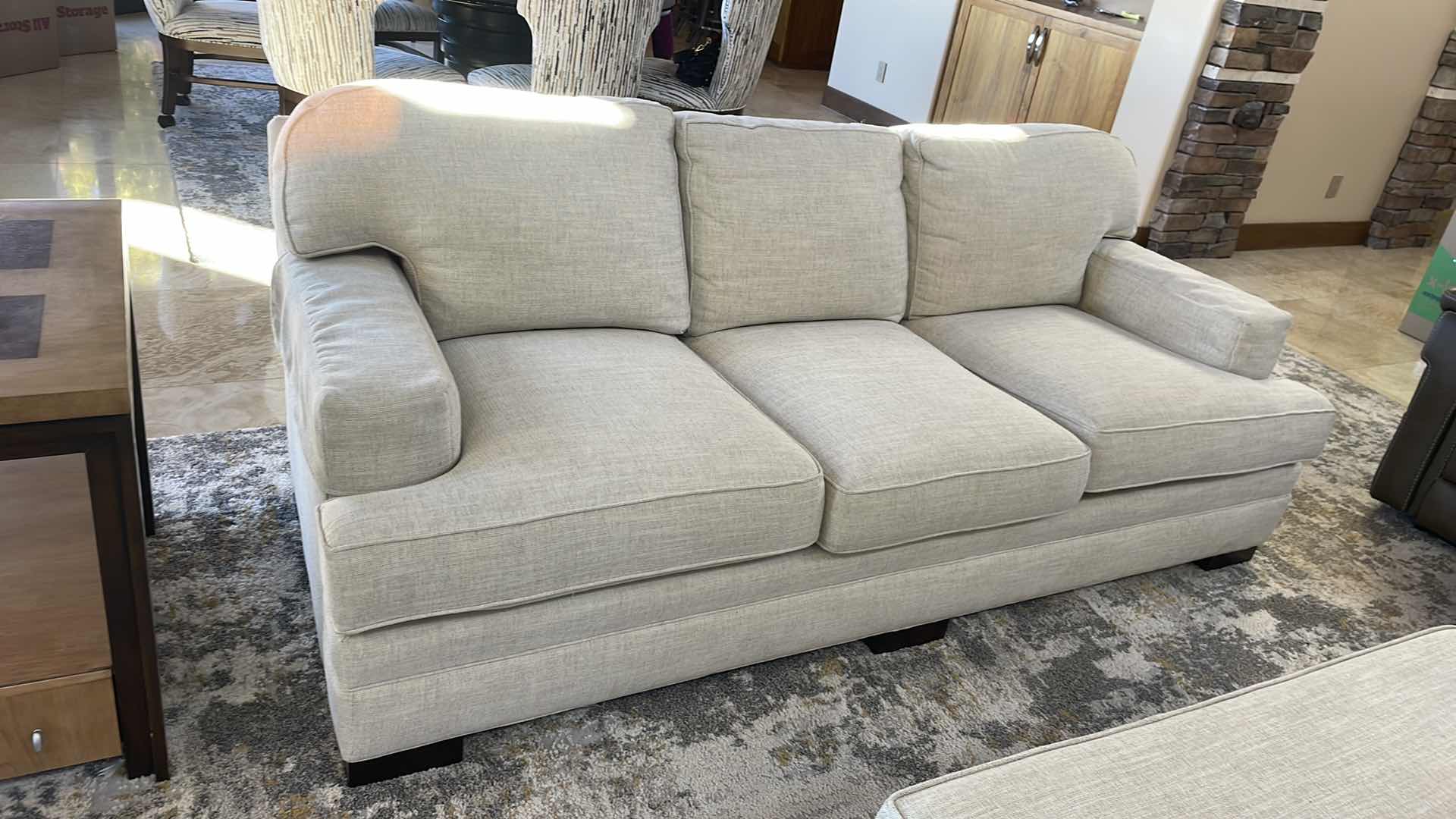 Photo 2 of TAYLOR MADE SOFA BY TAYLOR KING ATTACHED BACK CUSHIONS LAMSON LINEN FINISH FABRIC 87” X 40”