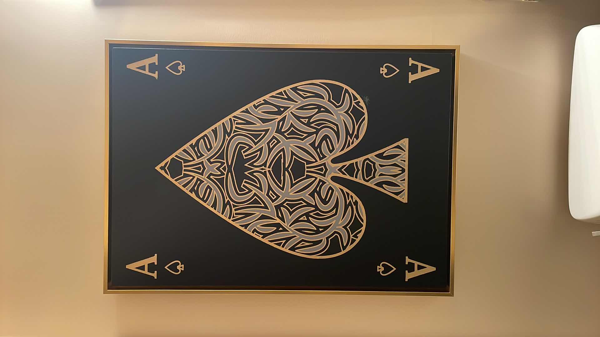 Photo 1 of ACE OF SPADES PLAYING CARD ART WORK 25-1/2” X 35-1/2”