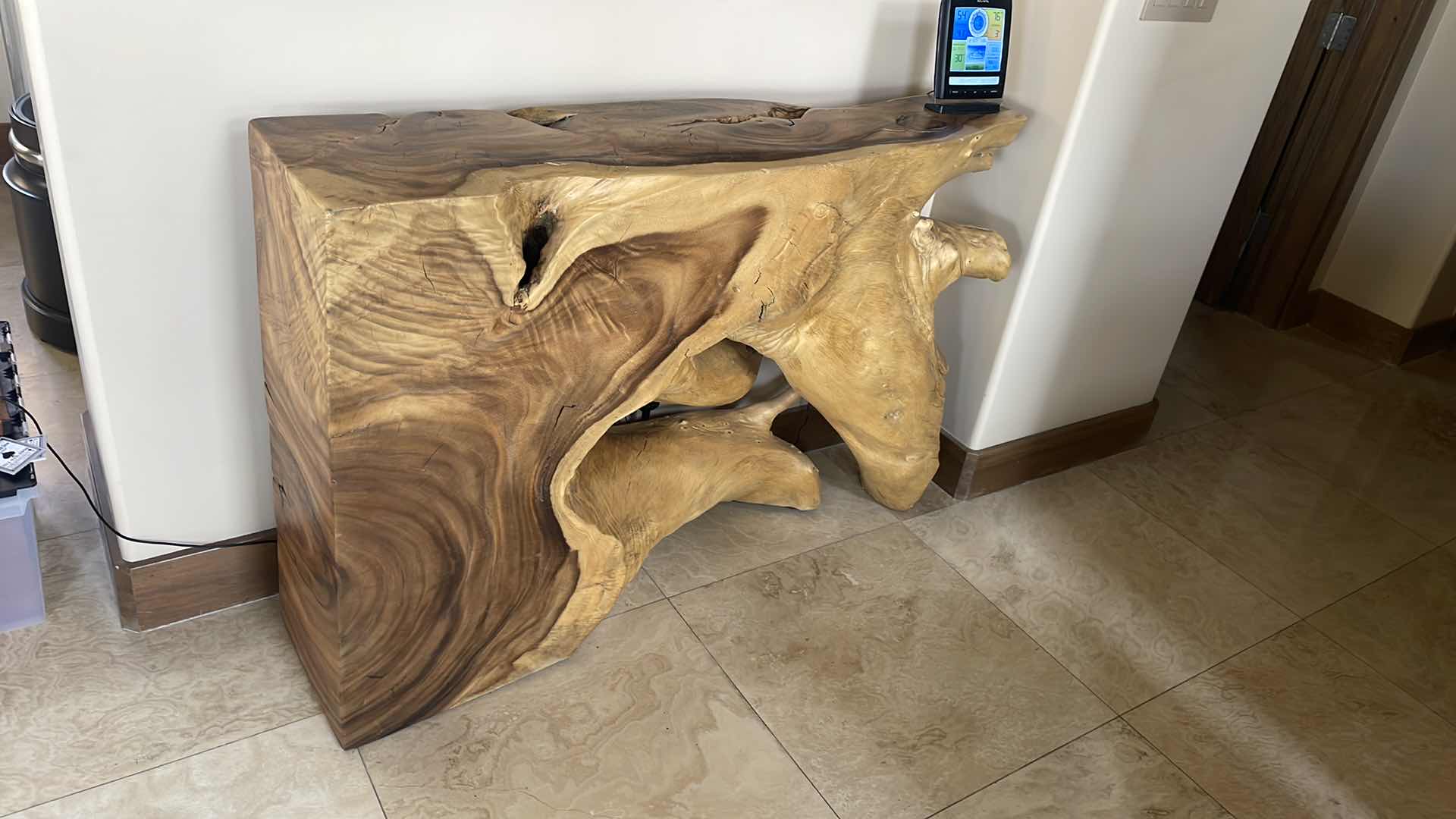 Photo 3 of STUNNING LIVE EGDE WOOD CONSOLE TABLE 13” X 53” H35-1/2”