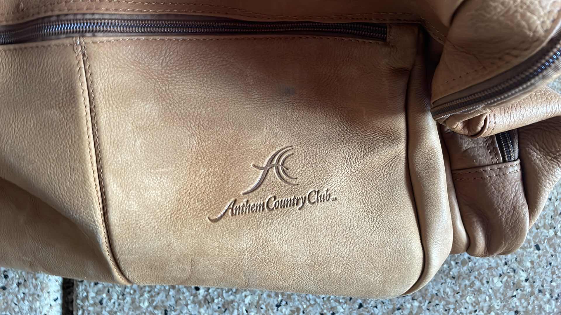 Photo 3 of ANTHEM COUNTRY CLUB LEATHER DUFFEL BAGS 16” X 12” H10” (2)
