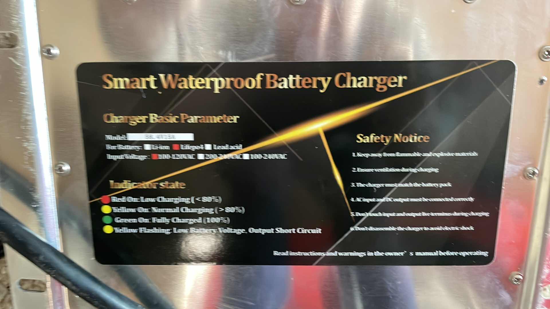 Photo 2 of SMART WATER PROOF BATTERY CHARGER