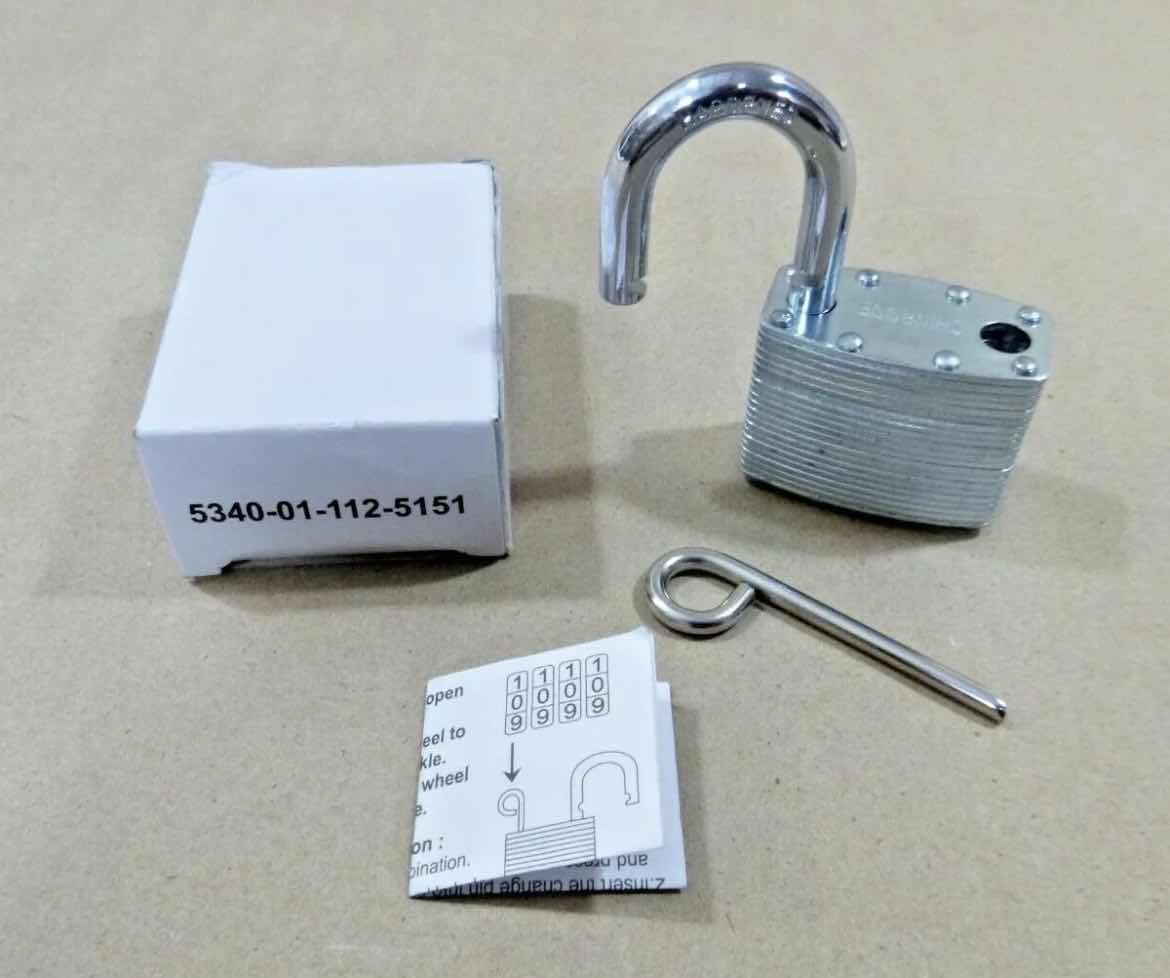 Photo 2 of 7× CHINROSE RESETTABLE
COMBINATION PADLOCK W/ U.S.
INSIGNIA STAMPED ON FACE