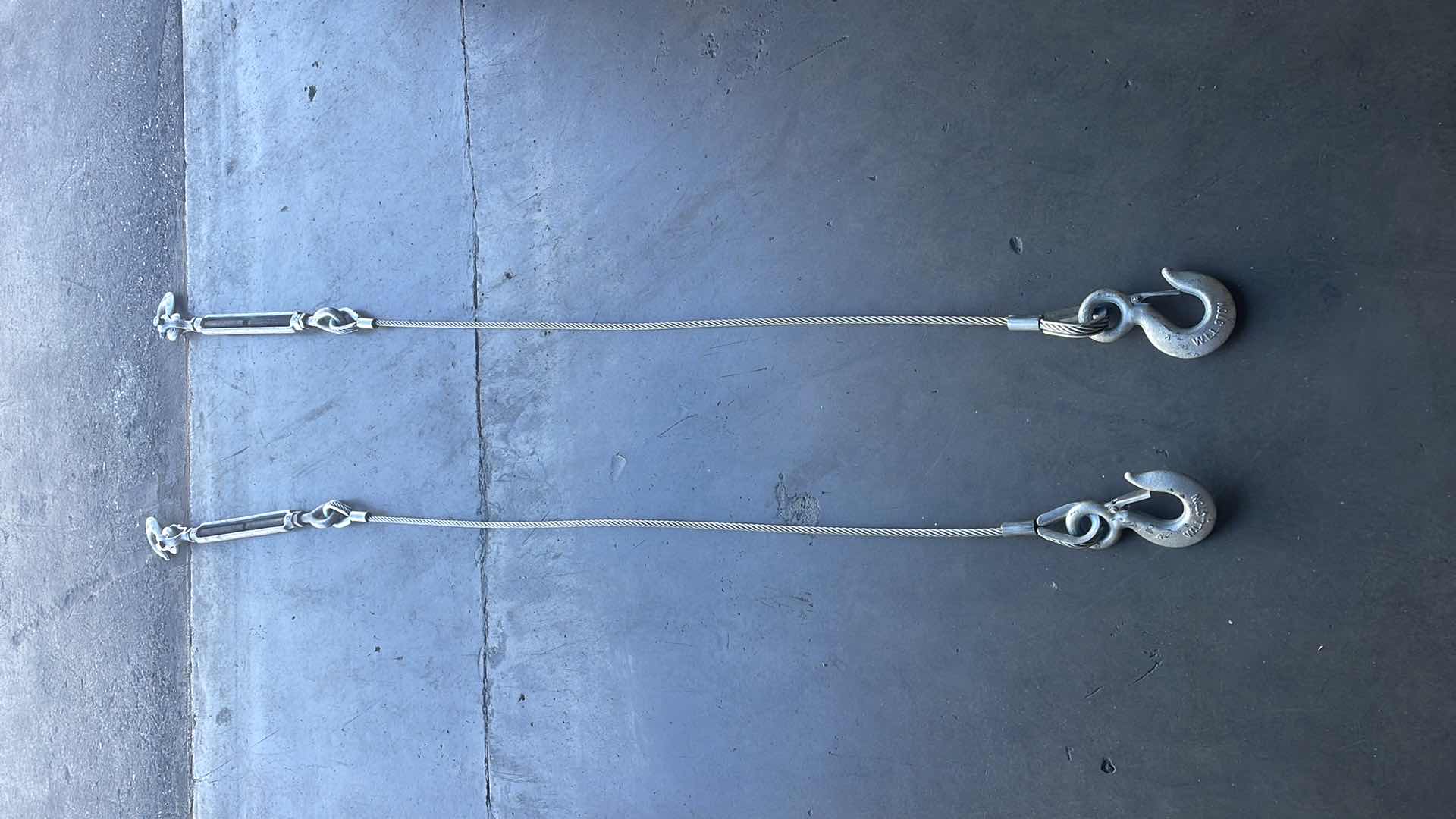Photo 1 of 5’ WIRE ROPE SLING WITH 3T WLL AND 3/4” TURNBUCKLES (2)