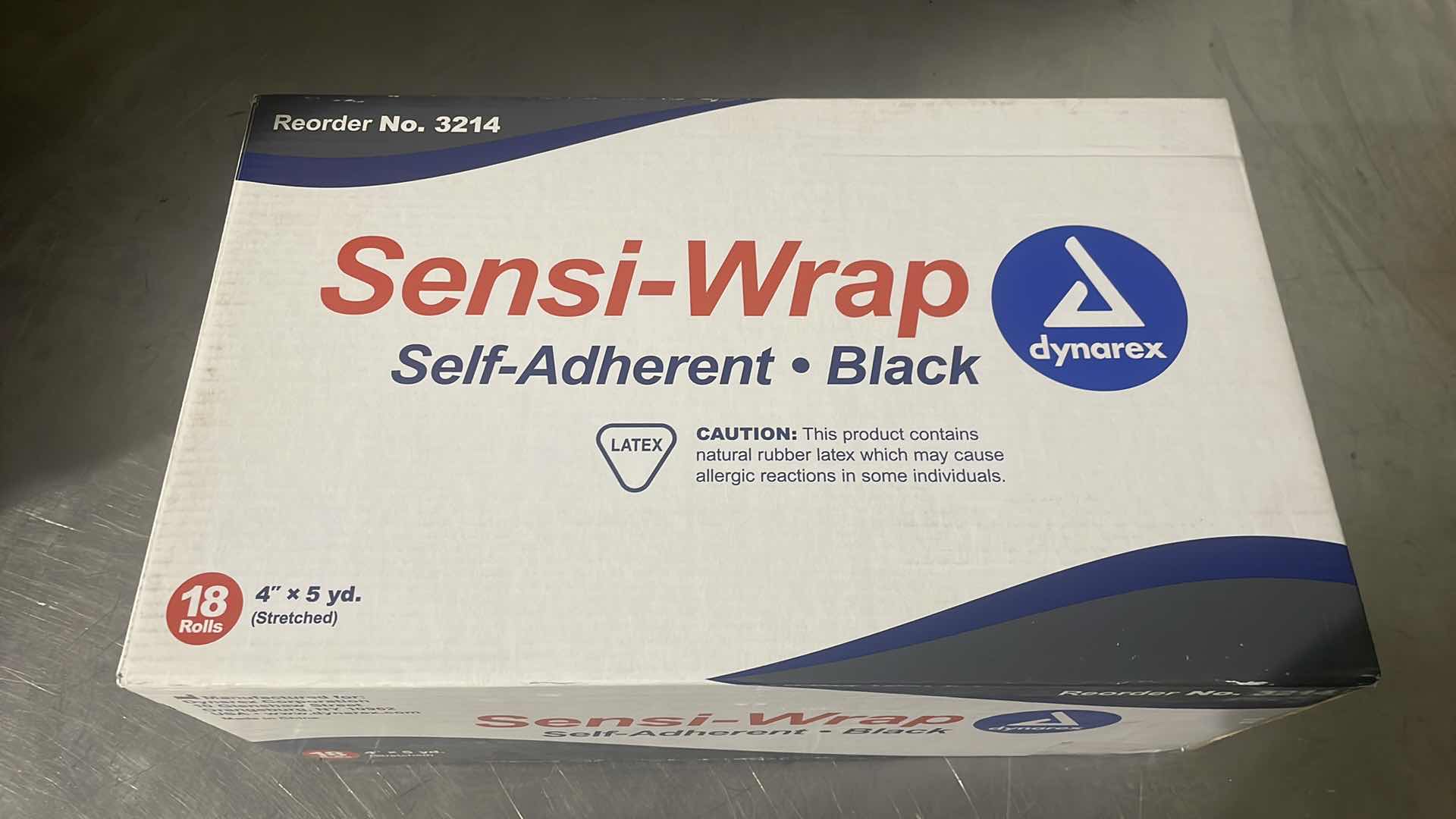 Photo 1 of DYNAREX 3214 CORPORATION SENSI-WRAP SELF-ADHERENT BANDAGE ROLL, BLACK, PACK OF 18
4” X 5 YARD