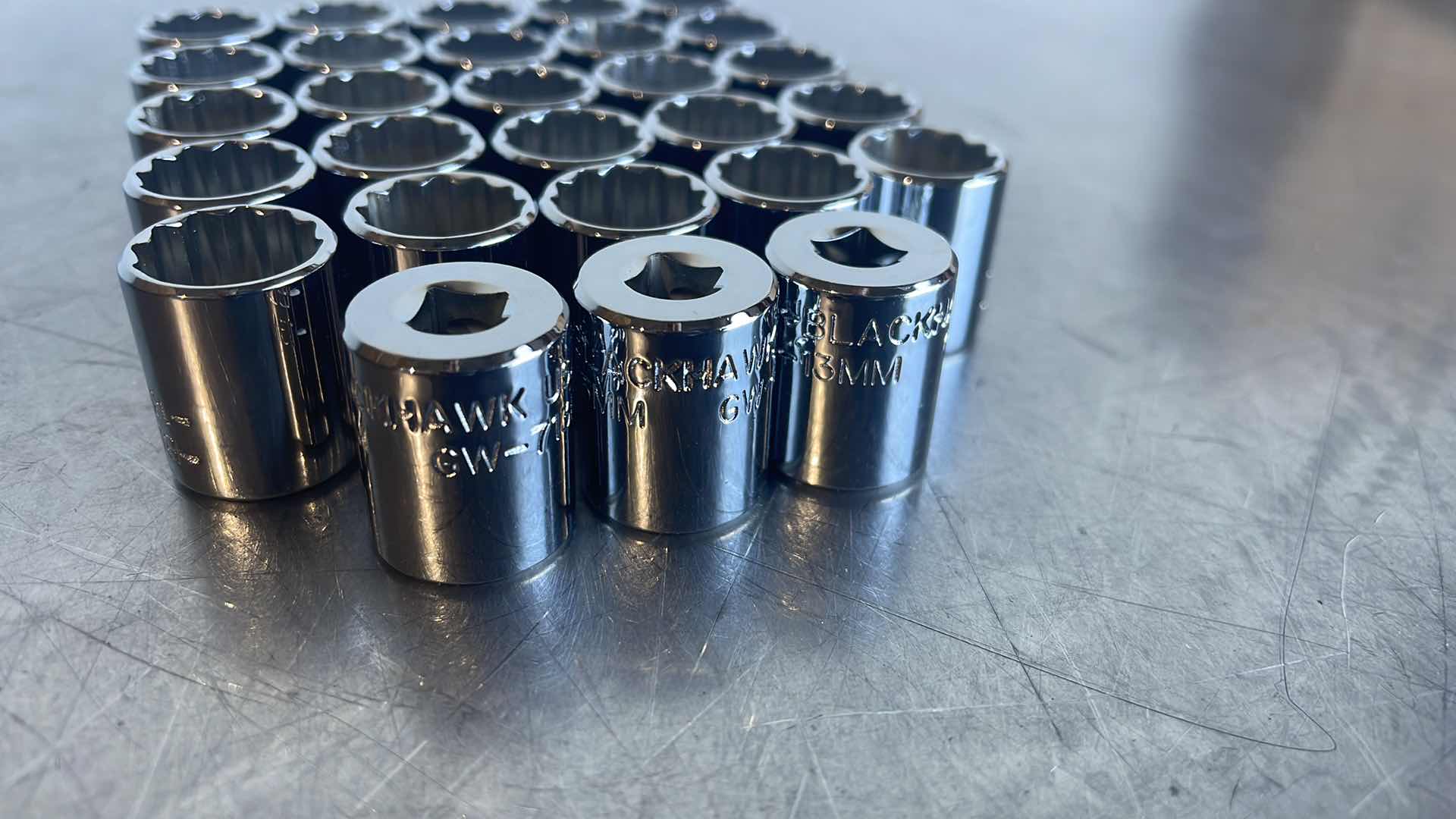 Photo 2 of BLACKHAWK 1/4” 12 POINT 13MM  SOCKETS USA (28)