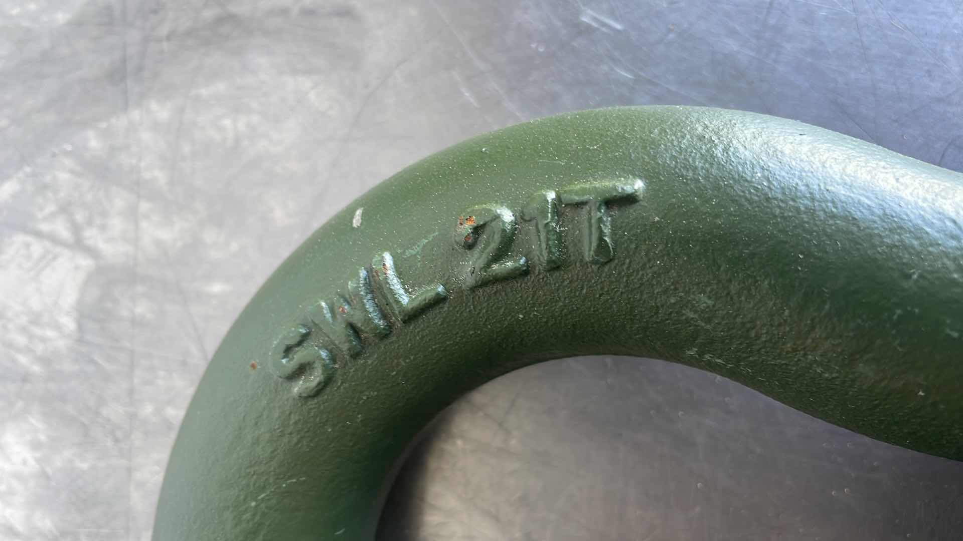 Photo 2 of SWL 21T (42,000 LBS.) BOLT TYPE ANCHOR SHACKLE MILITARY GREEN PAIR