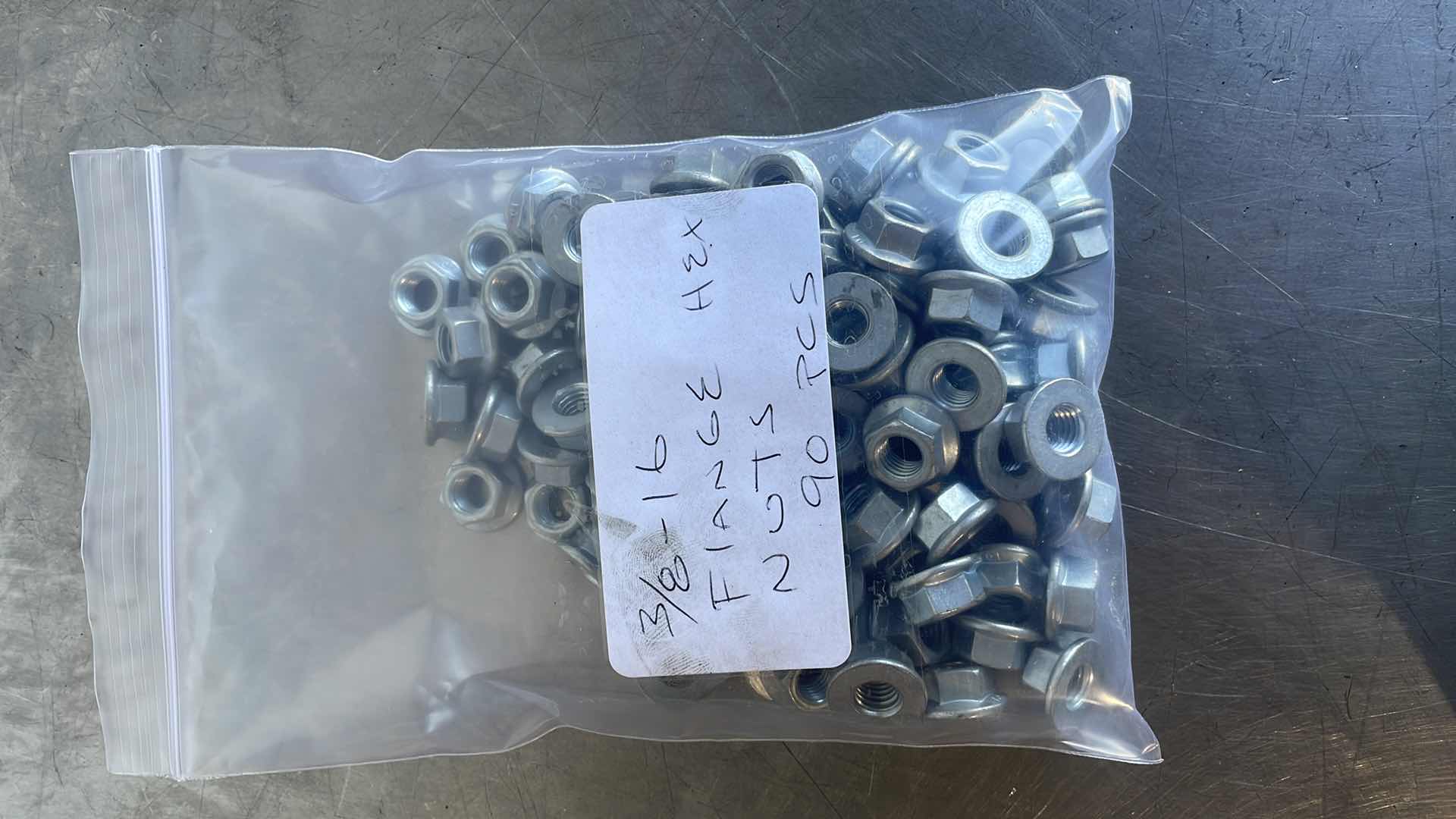 Photo 1 of 3/8-16 FLANGE HEX NUTS 90PCS