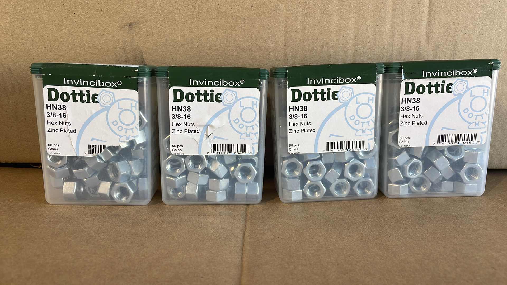 Photo 1 of DOTTIE HEX NUTS ZINC PLATED 3/8-16 200 PCS