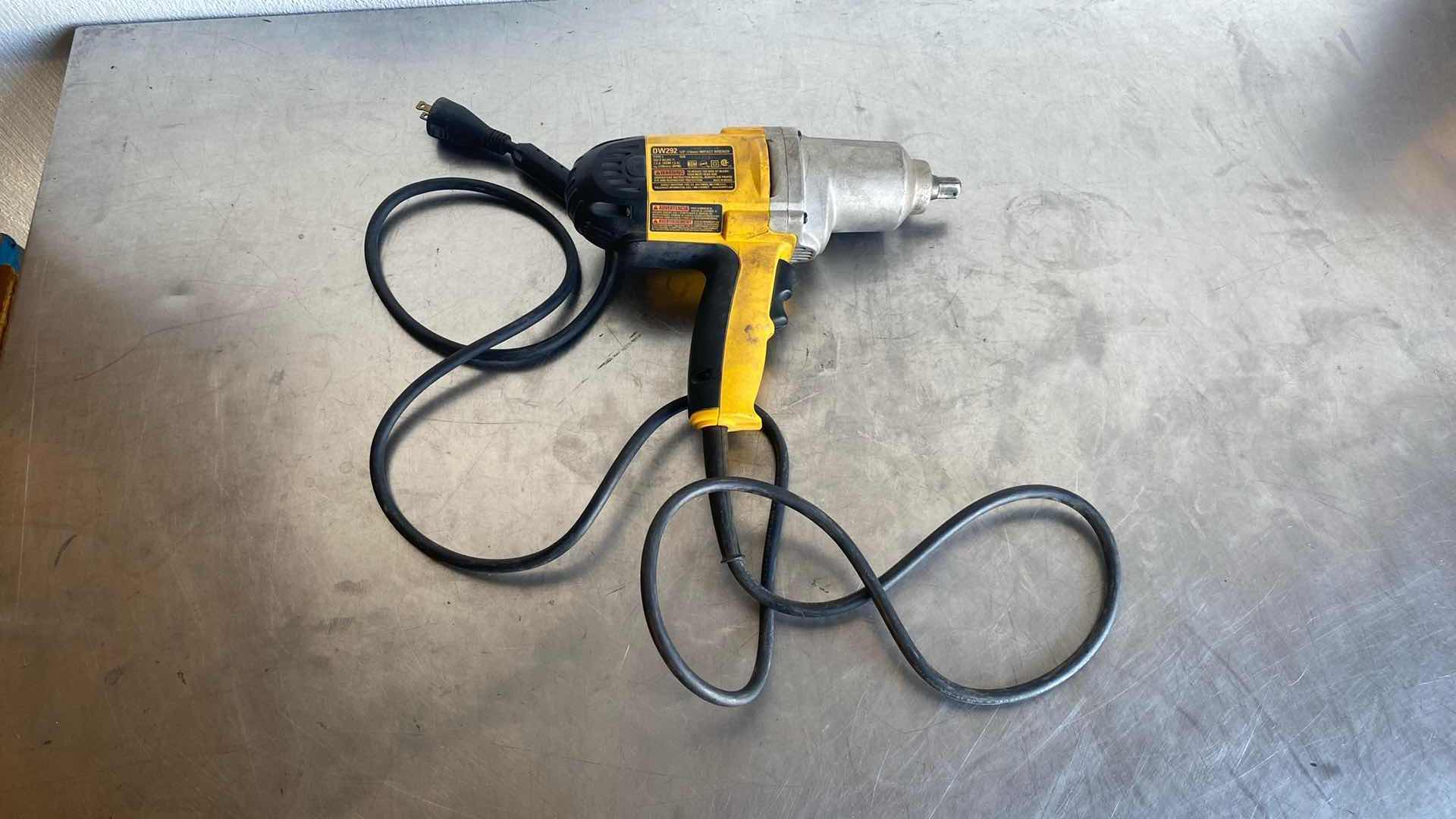 Photo 1 of CORDED DEWALT 1/2" (13mm) IMPACT WRENCH DW292