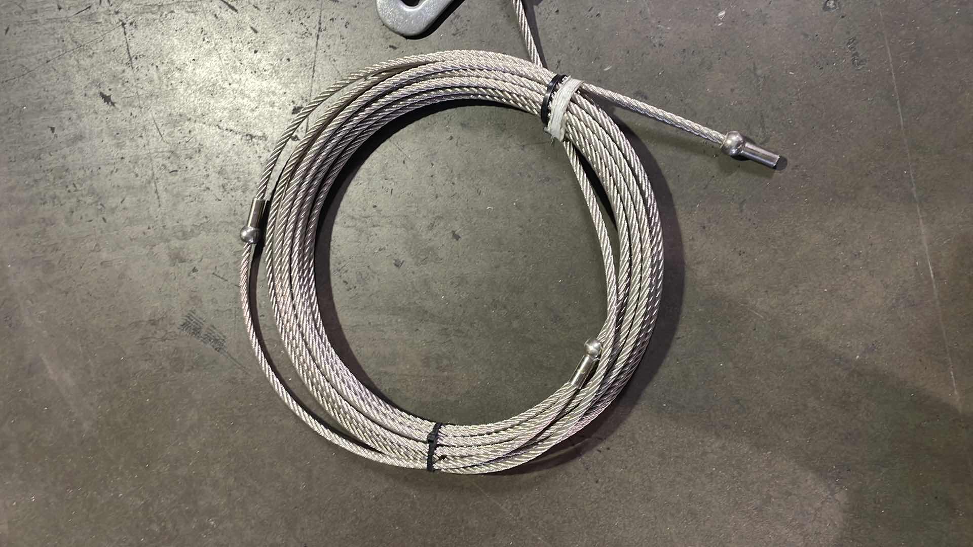 Photo 1 of 5/16” WIRE ROPE WITH HOOK UNKNOWN LENGTH