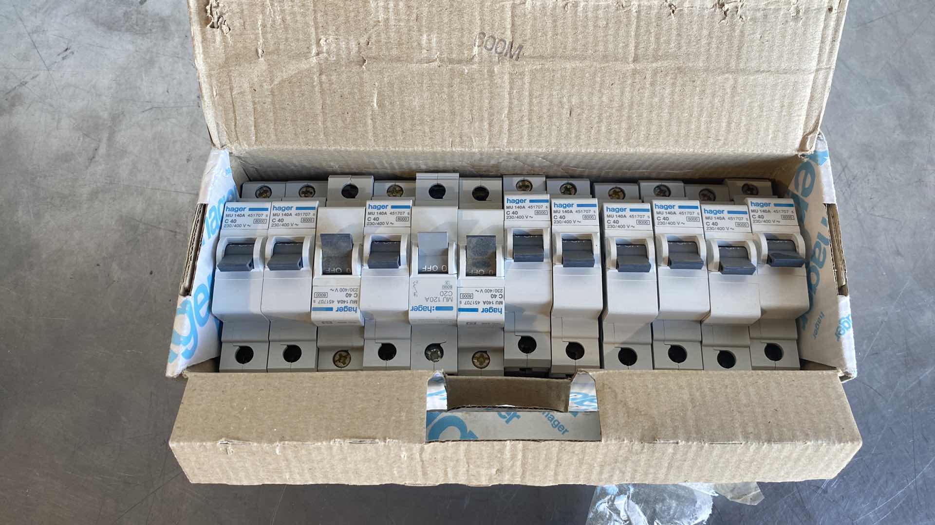 Photo 1 of HAGER MU 140A C40 BREAKER SWITCHES
(12)