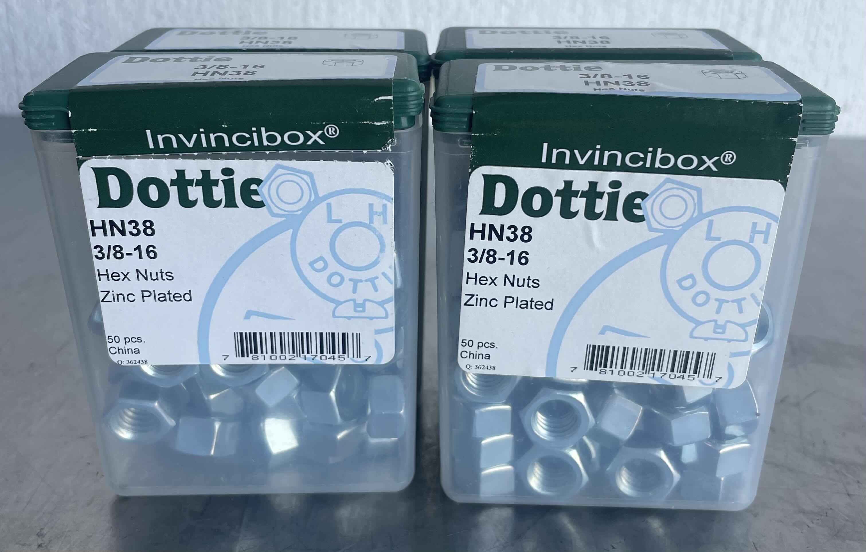 Photo 1 of DOTTIE HEX NUTS ZINC PLATED 3/8-16 200 PCS