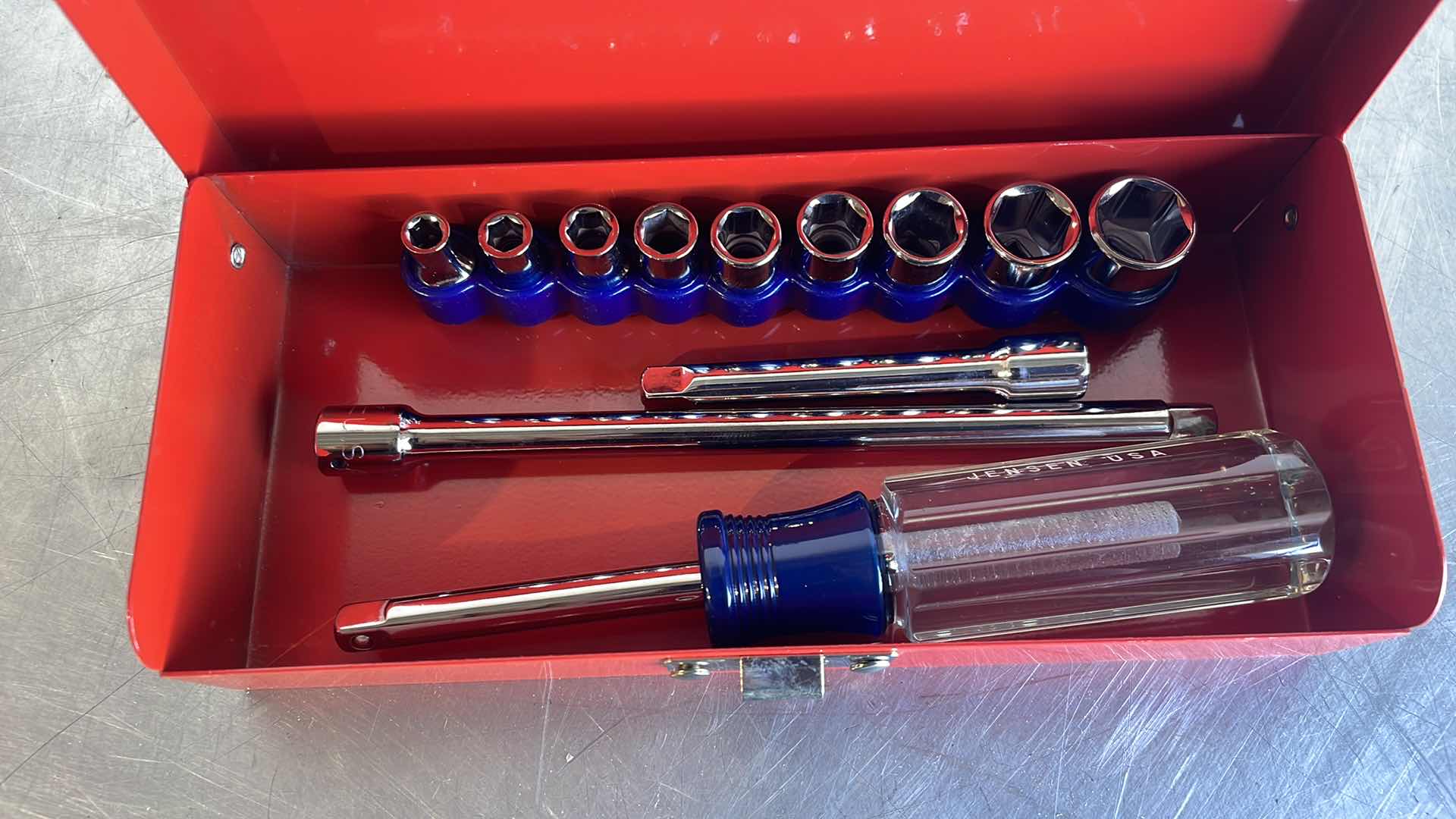 Photo 2 of JENSEN 1/4” DRIVE SOCKET SET MISSING RATCHET