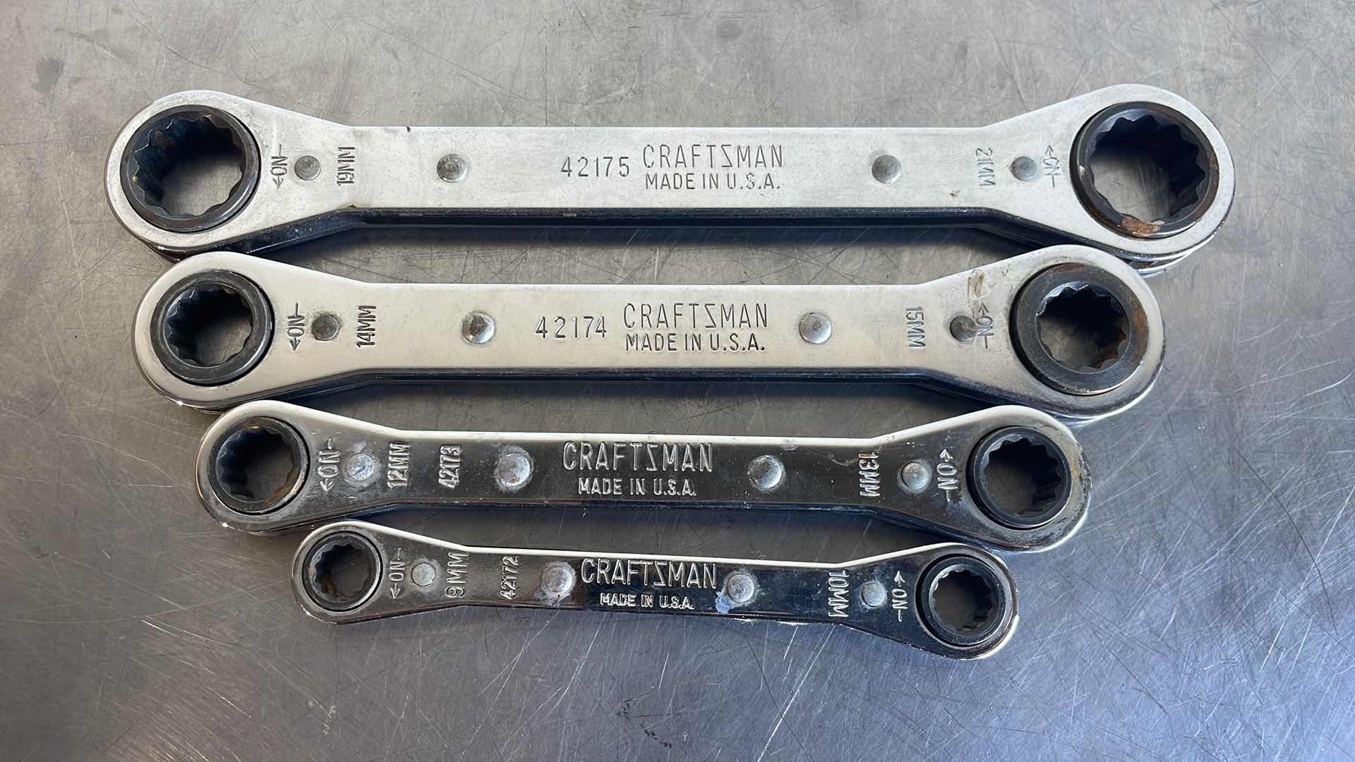 Photo 1 of CRAFTSMAN RATCHETING BOX END WRENCHES 9mm-21mm. SEE PICTURES FOR SIZES