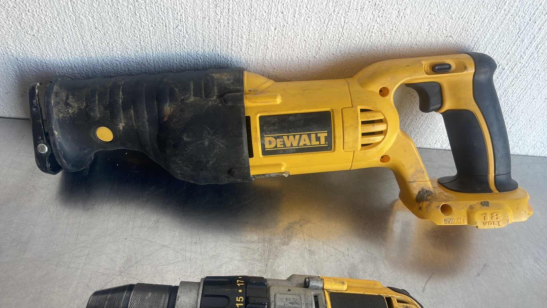 Photo 2 of DEWALT 18v DC385 RECIPROCATING SAW & 18V DCD950 1/2” CORDLESS DRILL/HAMMERDRILL DRIVER