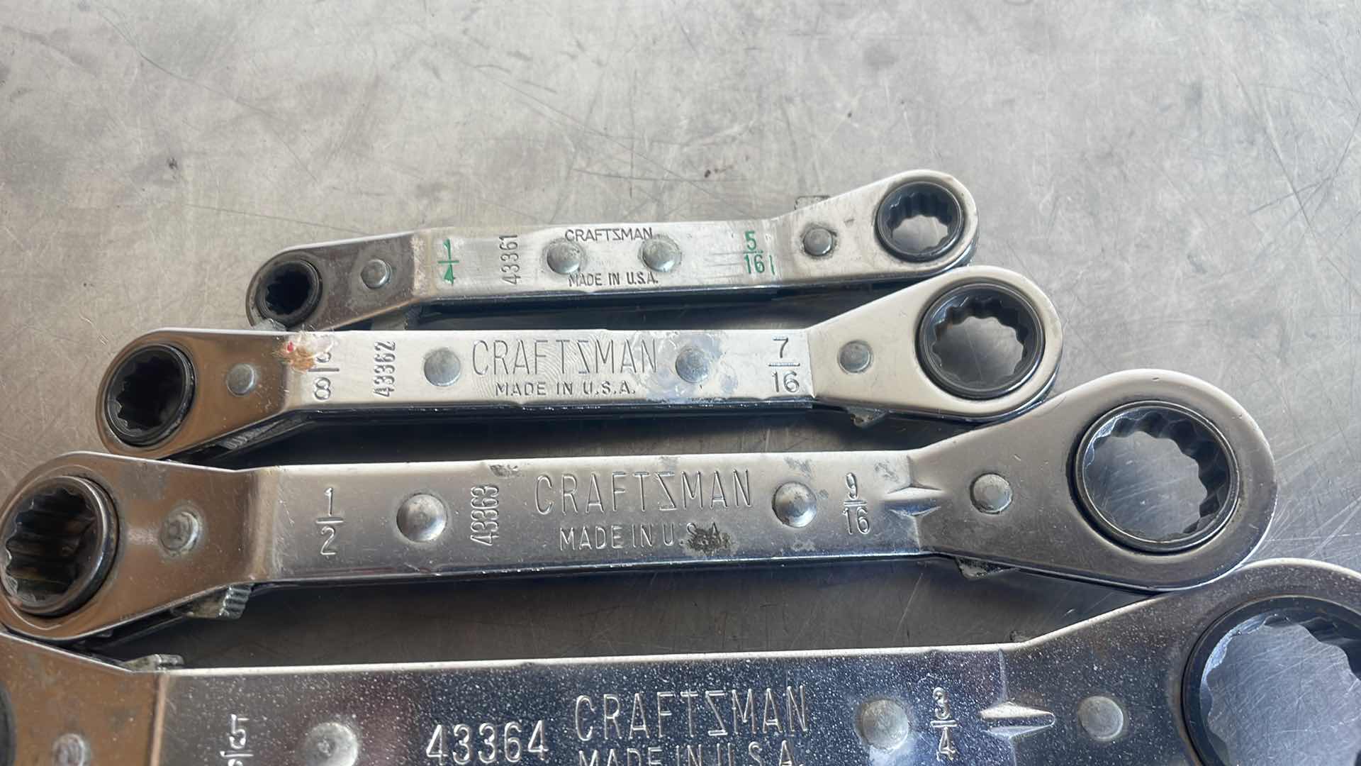 Photo 3 of CRAFTSMAN OFFSET RATCHETING BOX END WRENCHES 1/4”-7/8”