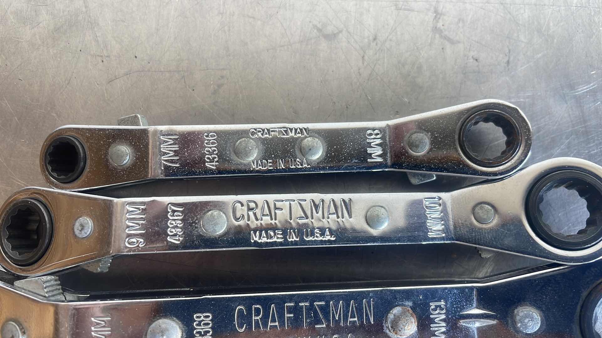 Photo 2 of CRAFTSMAN OFFSET RATCHETING BOX END WRENCHES METRIC 7mm-15mm