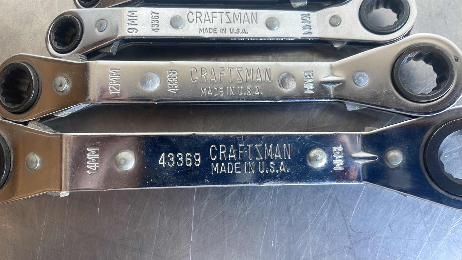 Photo 3 of CRAFTSMAN OFFSET RATCHETING BOX END WRENCHES METRIC 7mm-15mm