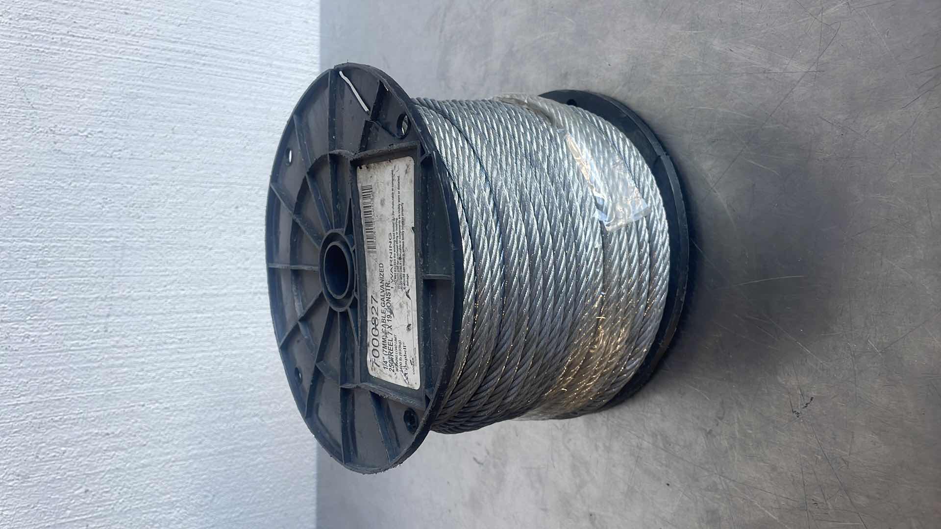 Photo 1 of 1/4” GALVANIZED CABLE REEL 250’