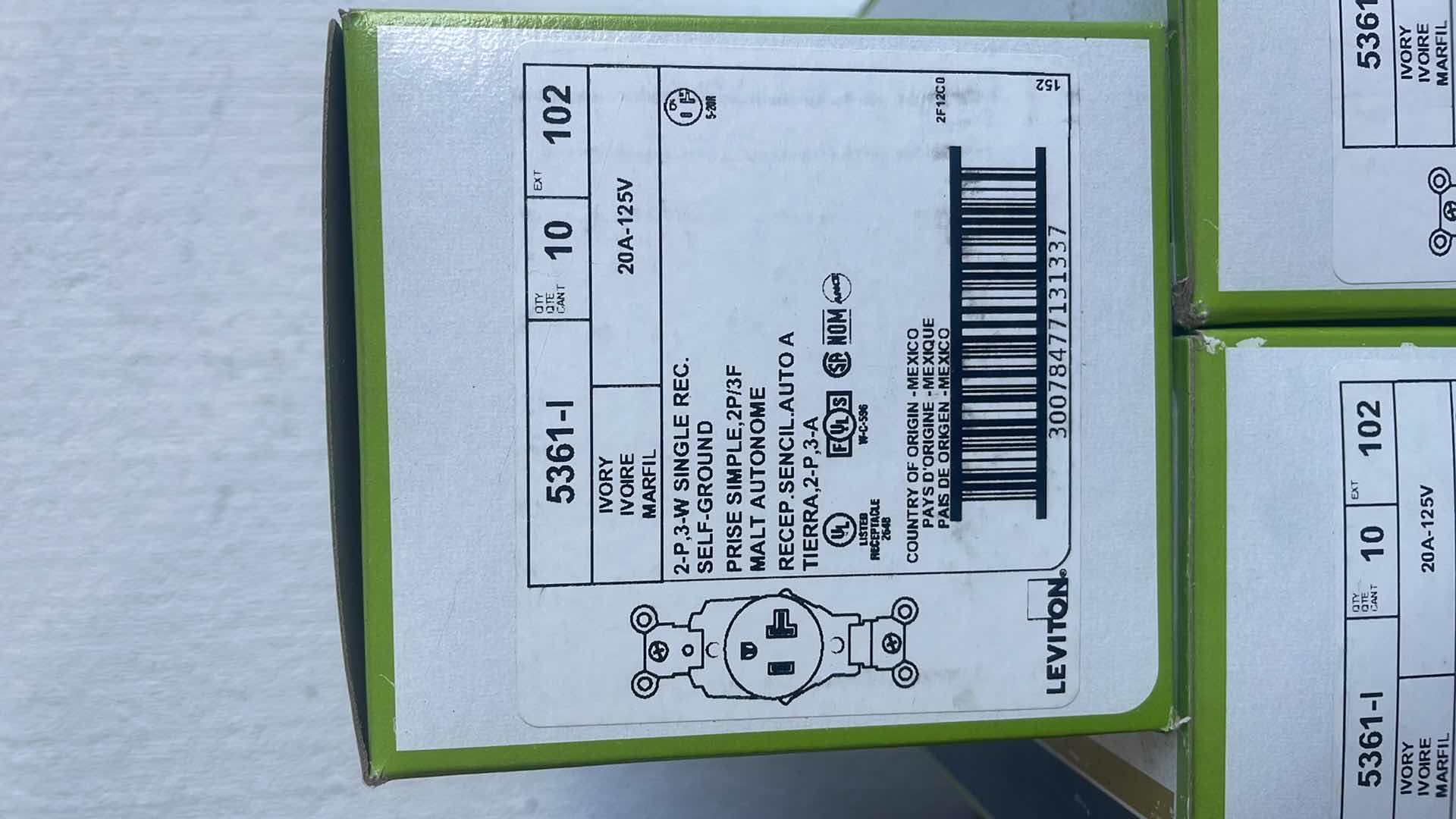 Photo 2 of LEVITON SWITCHES 10 EACH BOX 3 BOXES 5361-I