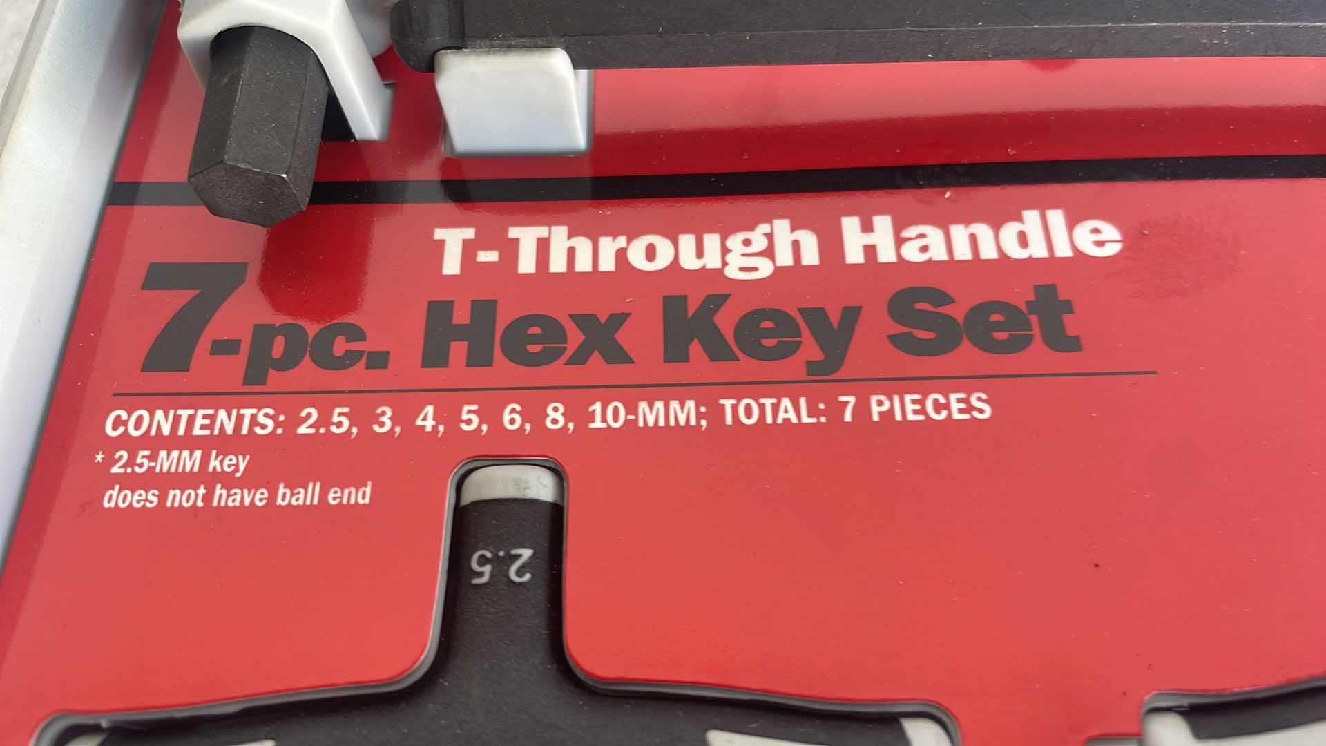 Photo 2 of CRAFTSMAN T-THROUGH HANDLE 7 PC HEX KEY SET METRIC