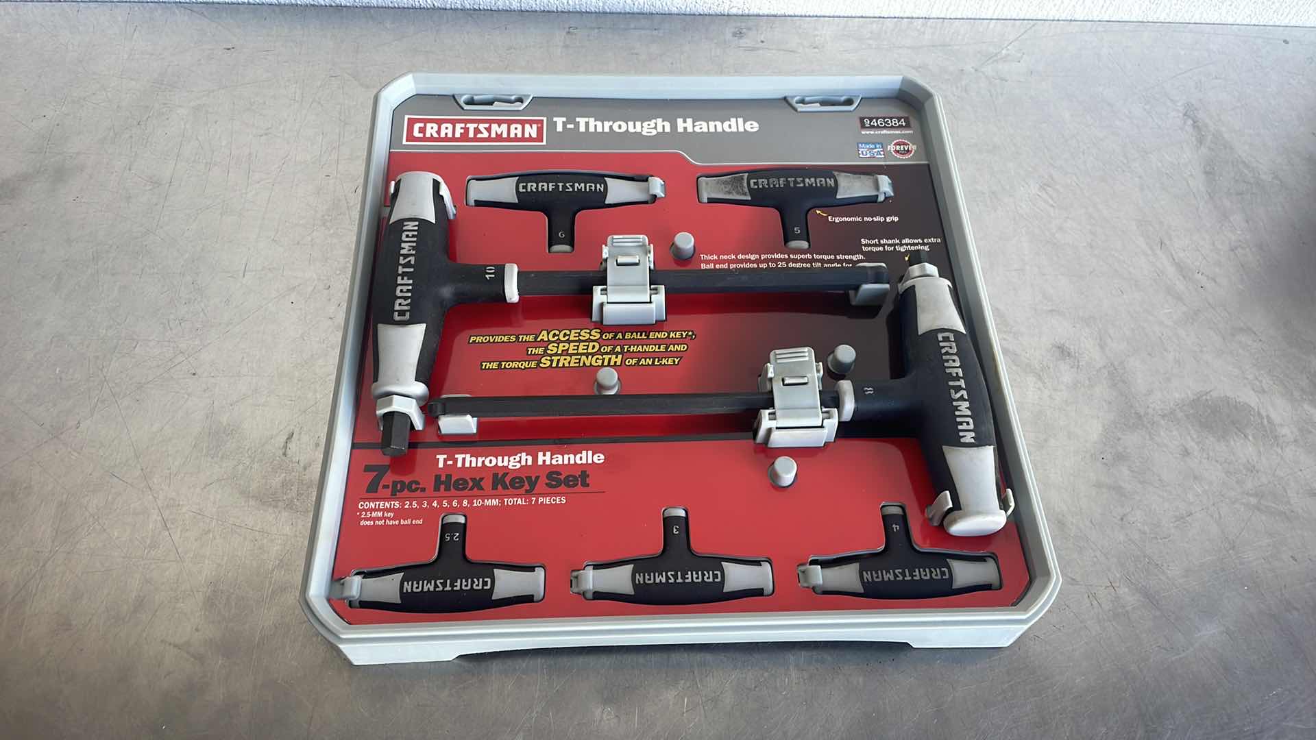 Photo 1 of CRAFTSMAN T-THROUGH HANDLE 7 PC HEX KEY SET METRIC