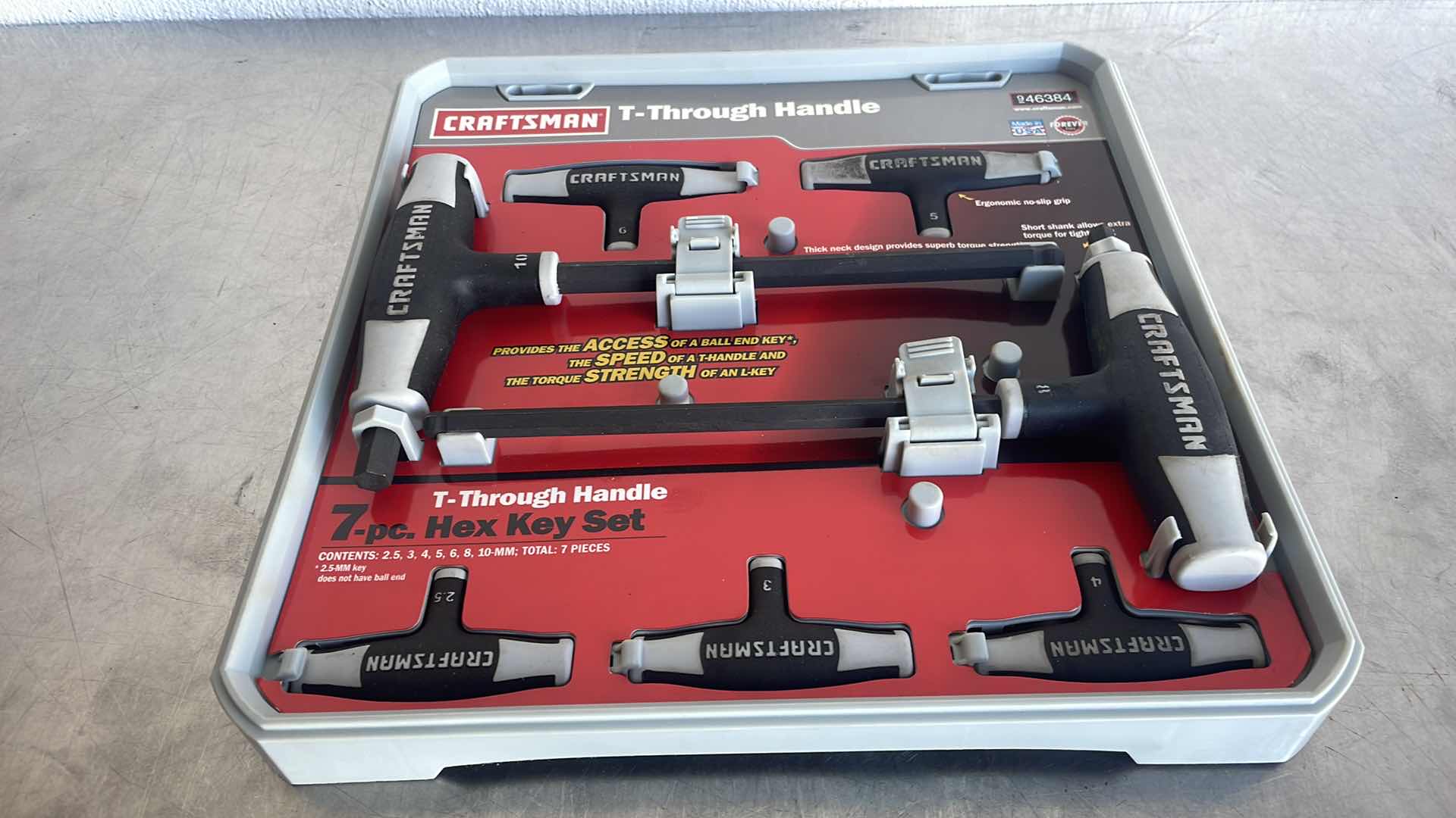 Photo 3 of CRAFTSMAN T-THROUGH HANDLE 7 PC HEX KEY SET METRIC