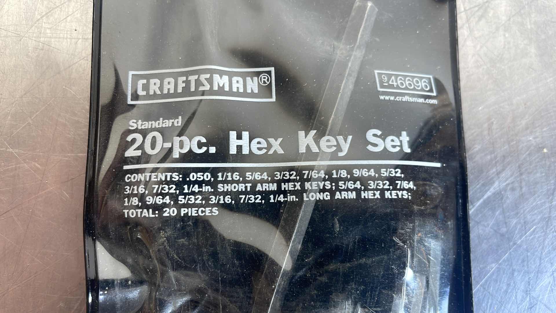 Photo 2 of CRAFTSMAN 20PC HEX KEY SET STANDARD