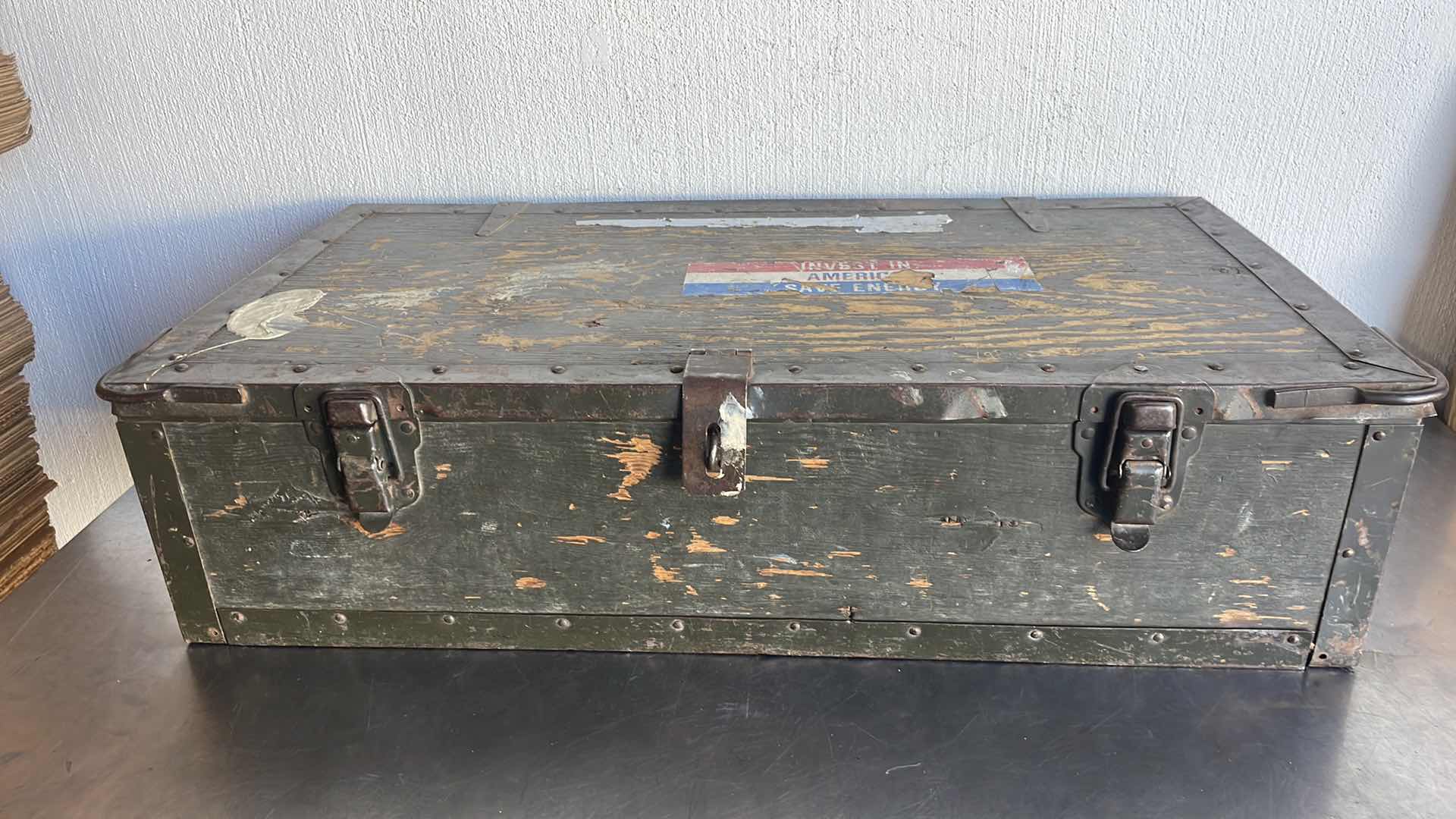 Photo 8 of MILITARY CARPENTERS TOOL BOX WITH TOOLS 32” x 16” x 8”