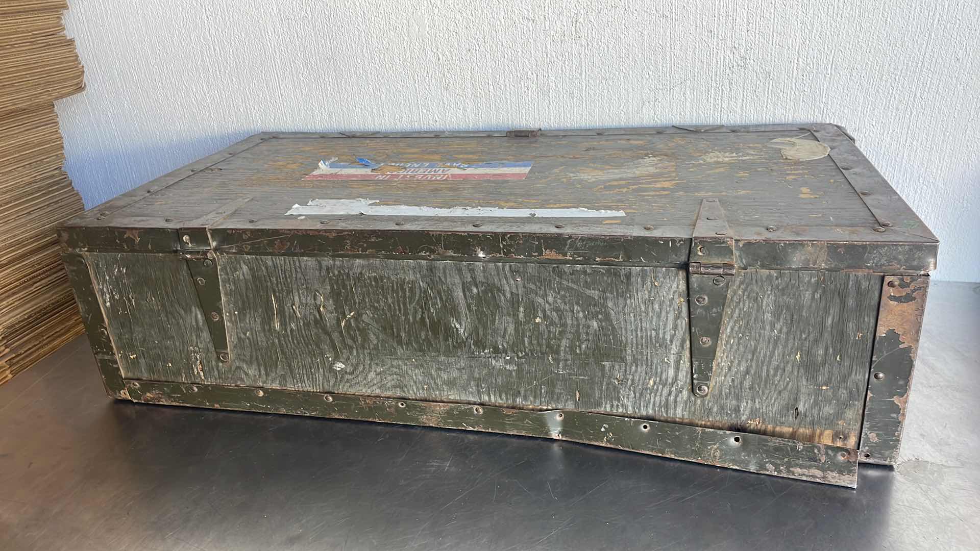 Photo 11 of MILITARY CARPENTERS TOOL BOX WITH TOOLS 32” x 16” x 8”