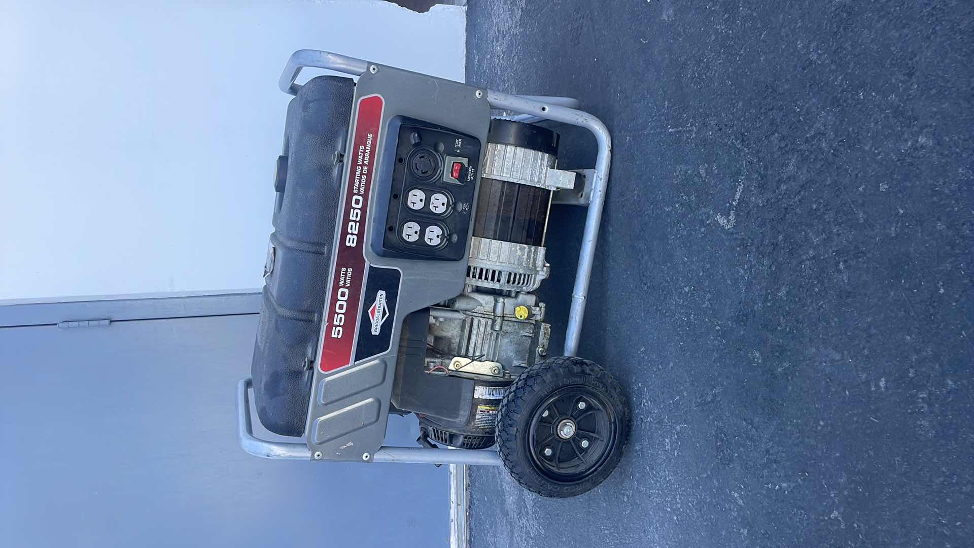 Photo 1 of BRIGGS & STRATTON 5500 WATTS GENERATOR MODEL 030424 UNKNOWN WORKING CONDITION UNTESTED